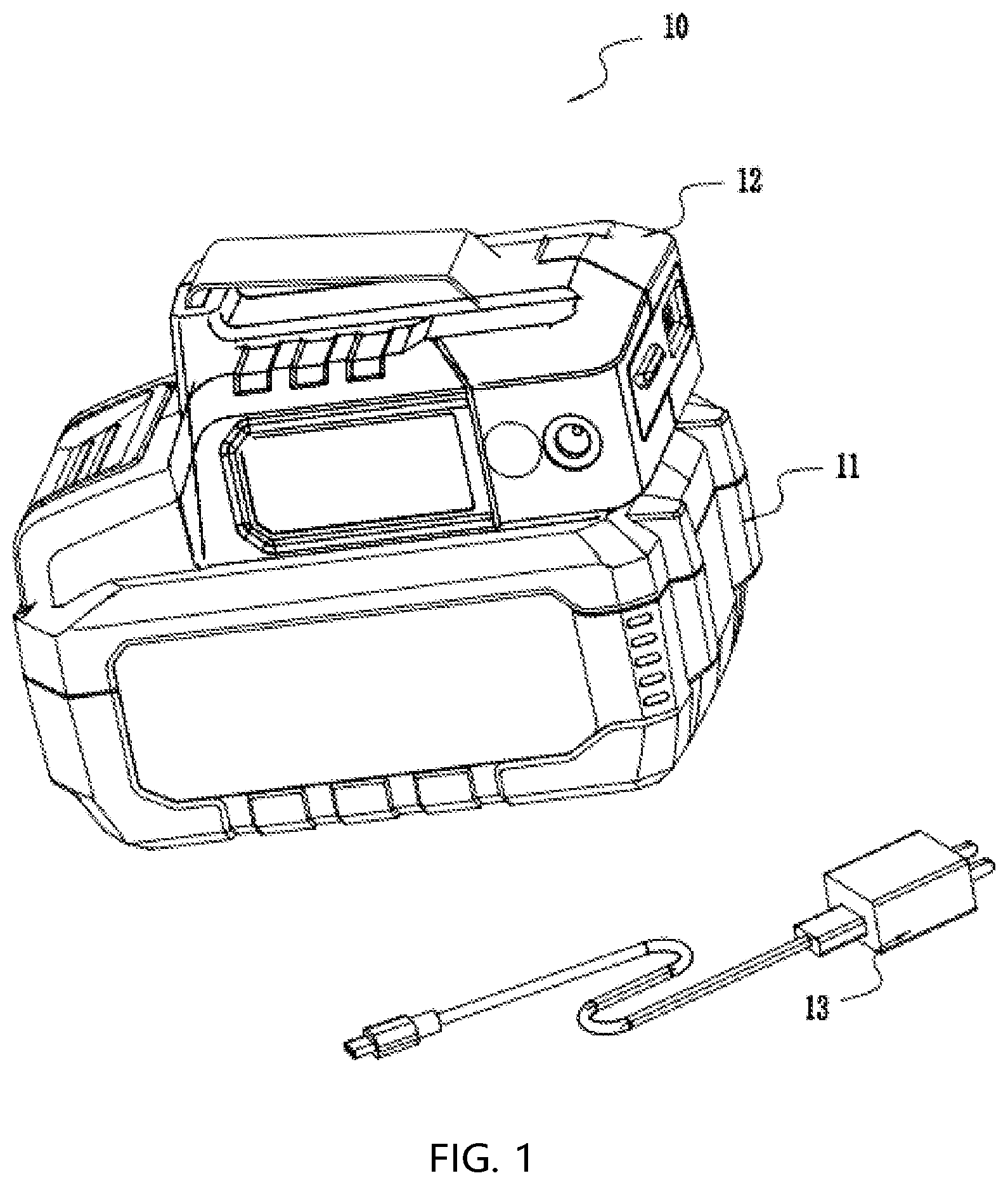 Patent US12322991 — Battery pack and an adapter with a voltage conversion circuit — Figure 1
