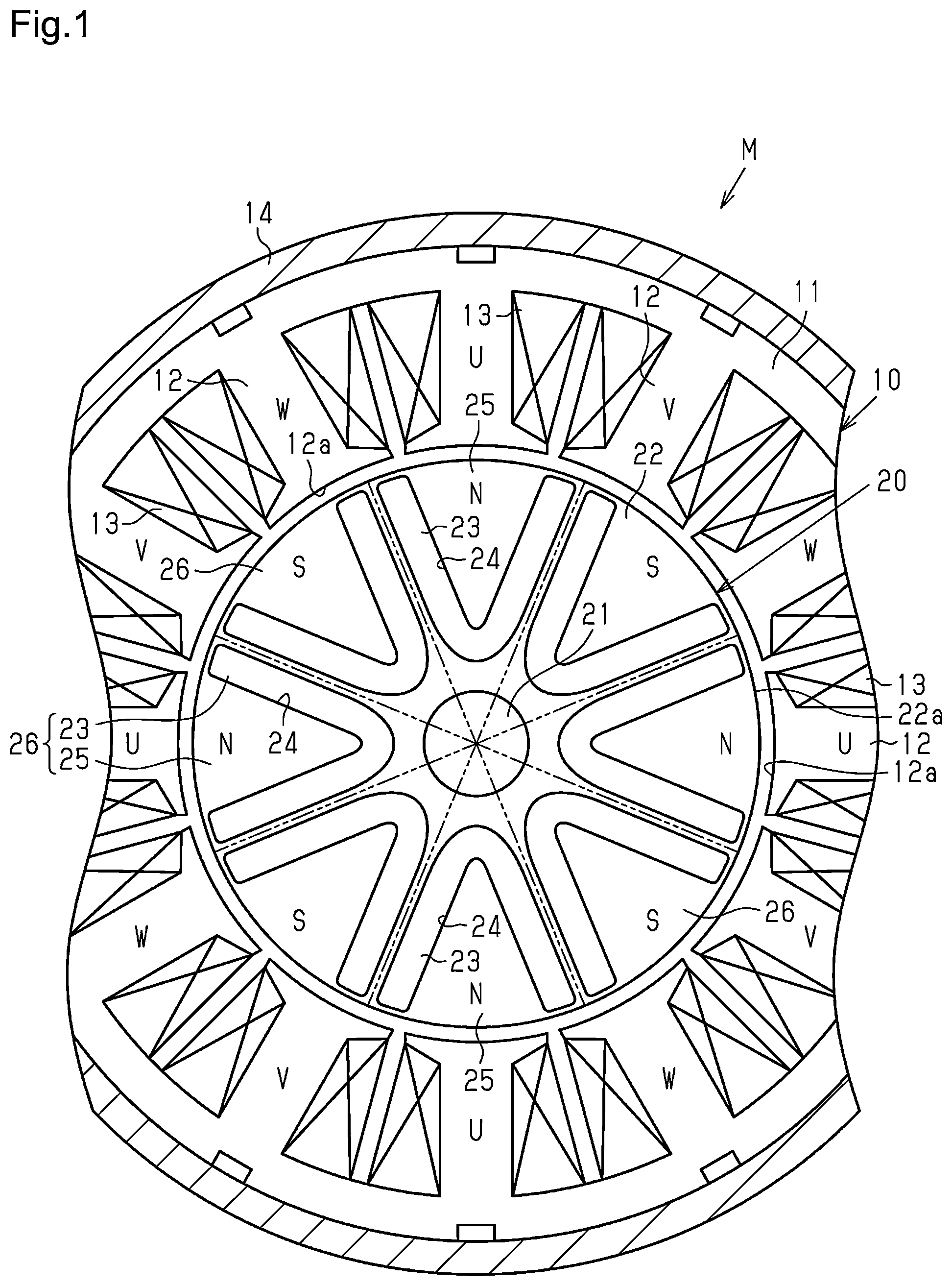 Patent US12323005 — Rotor and method for manufacturing rotor — Figure 1