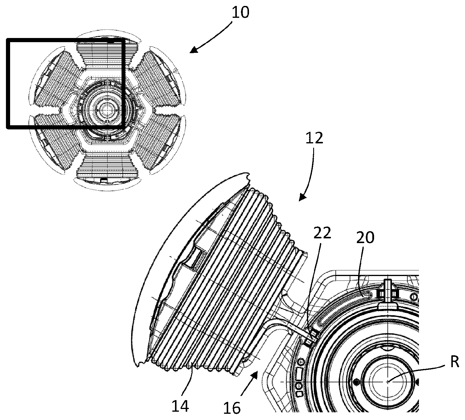 Patent US12323017 — Rotor and electric machine — Figure 1