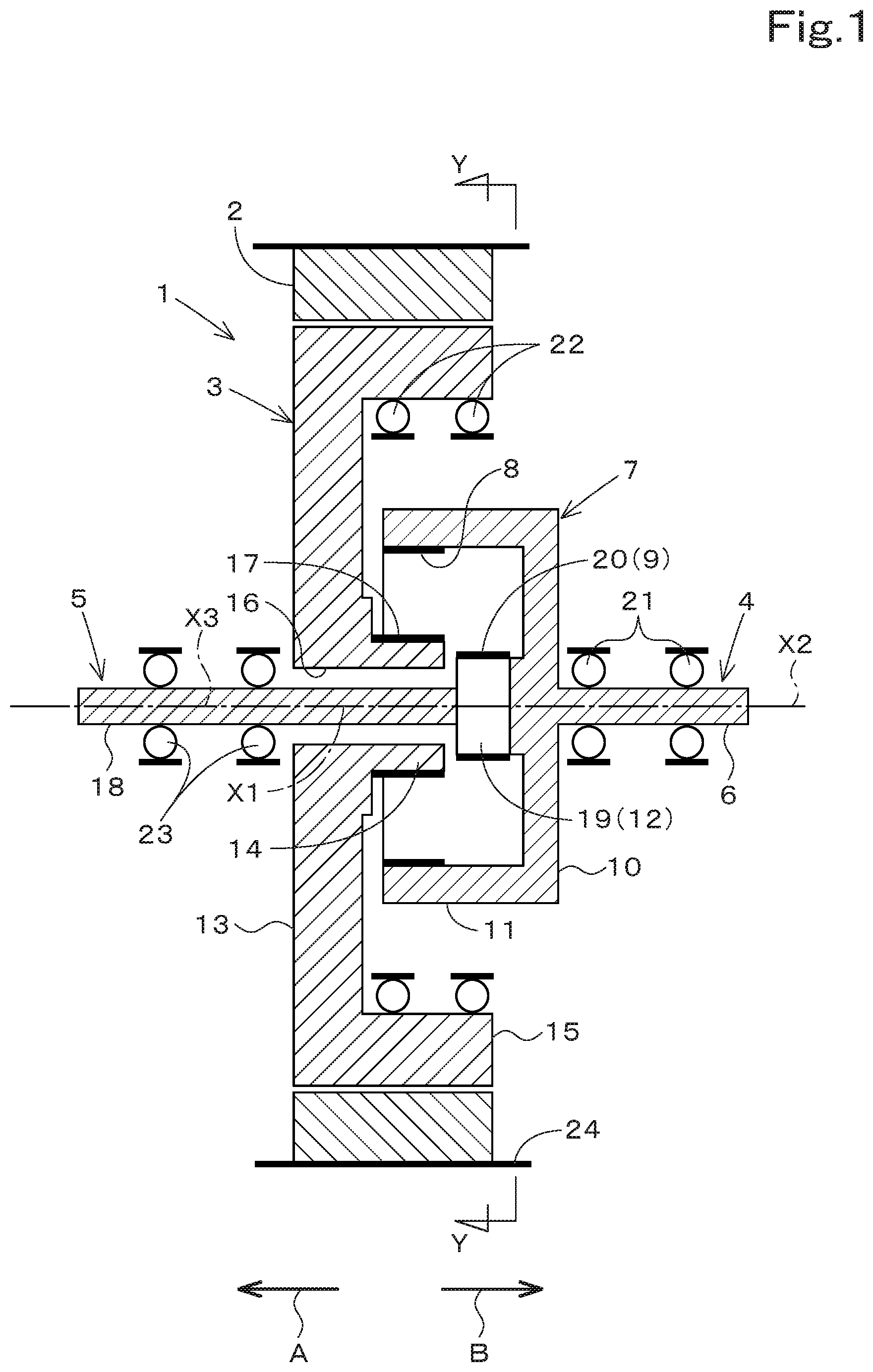 Patent US12323037 Figure 1 – Rotating electrical machine