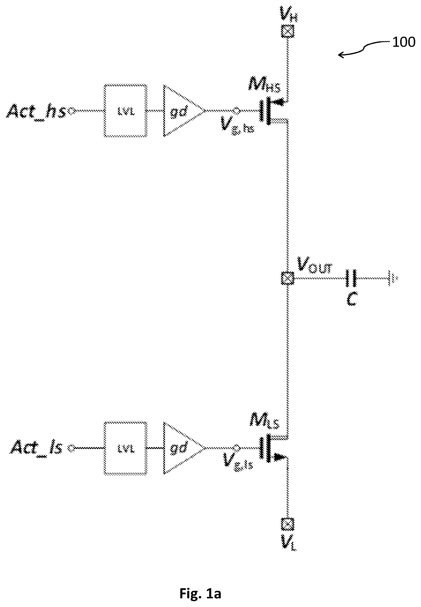 Patent US12323045 — Driver stage with an intermediate circuit — Figure 1