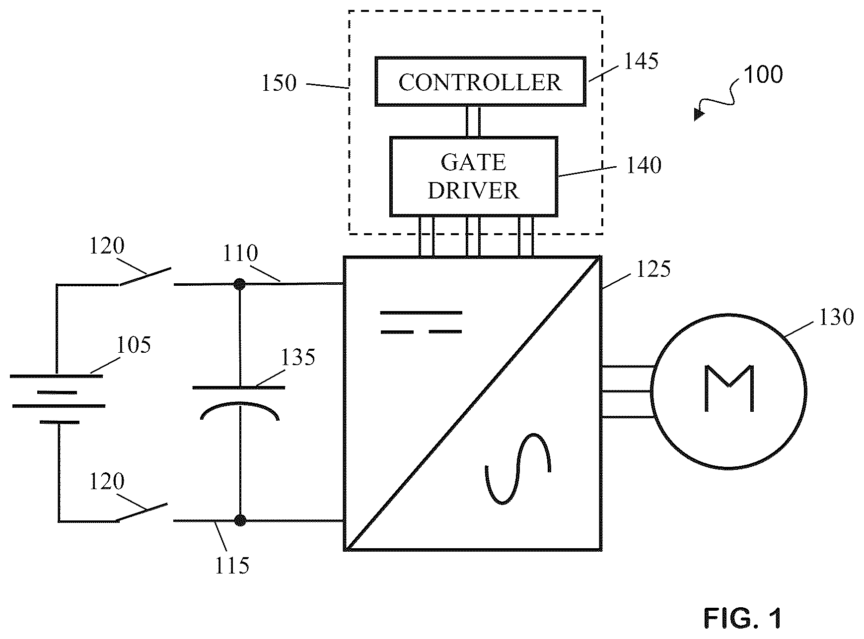 Patent US12323052 — Active discharge of an electric drive system — Figure 1
