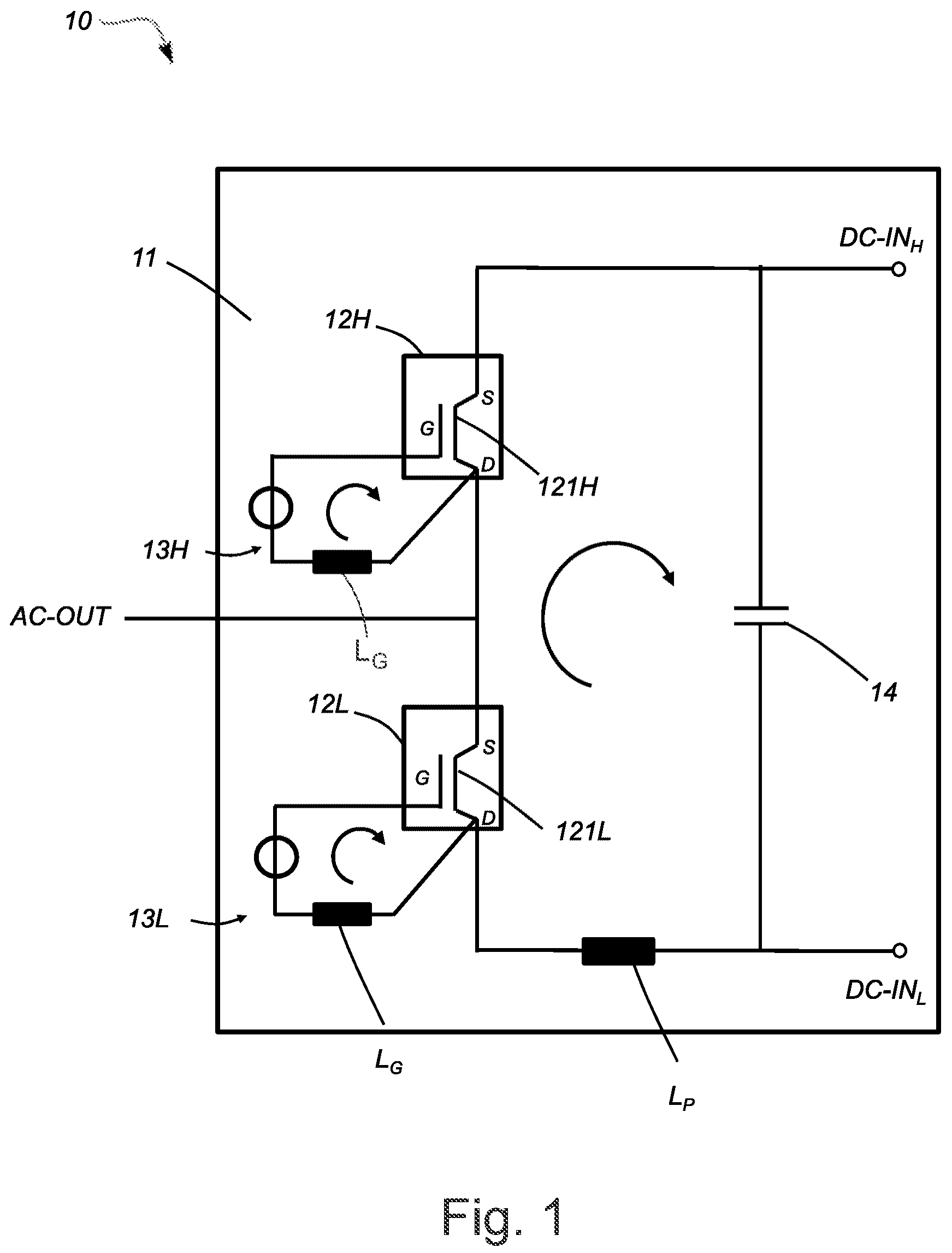Patent US12323071 — Efficient power electronics arrangement — Figure 1