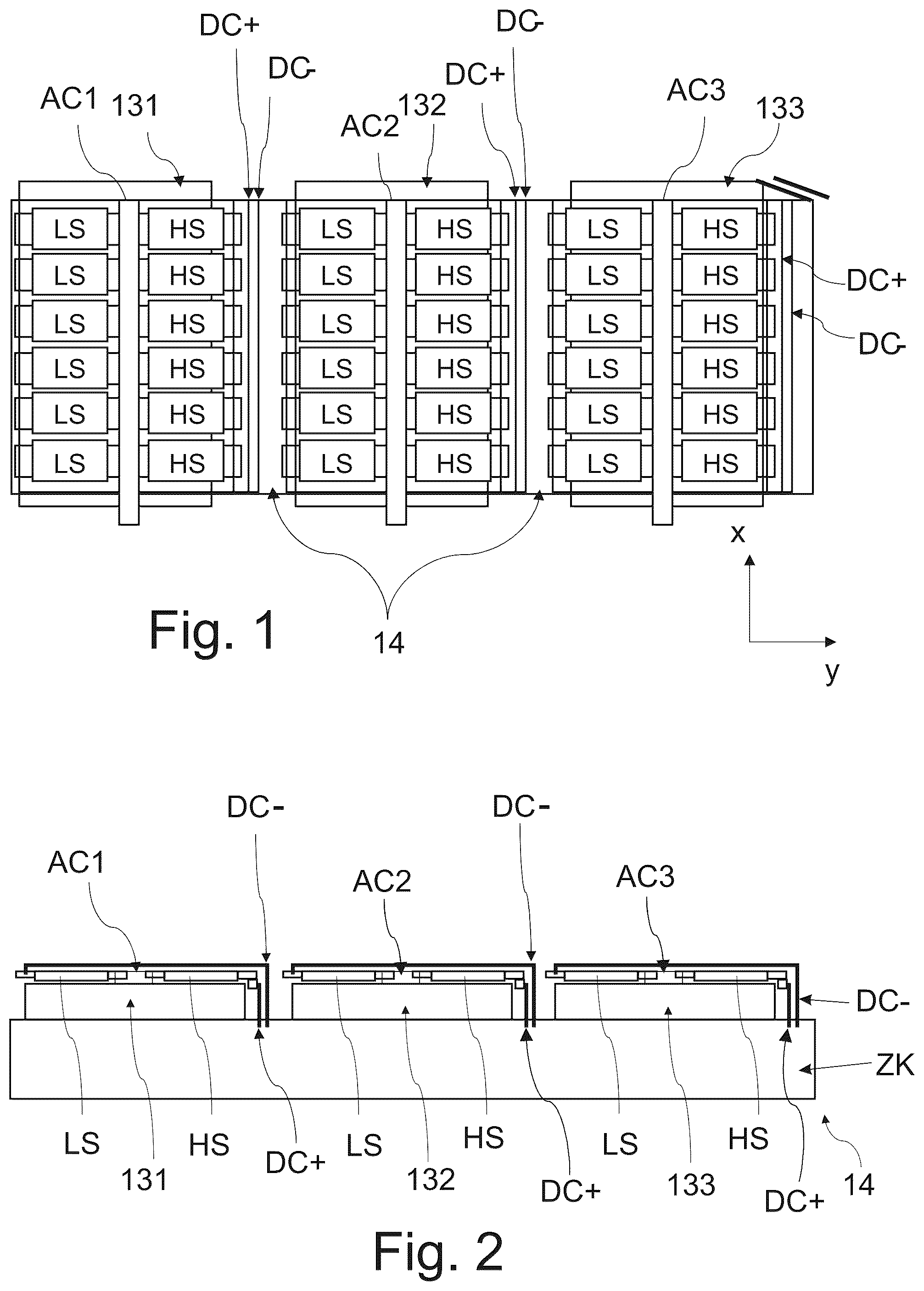 Patent US12323075 — Inverter structure of an electronic module for an electric drive of a vehicle — Figure 1