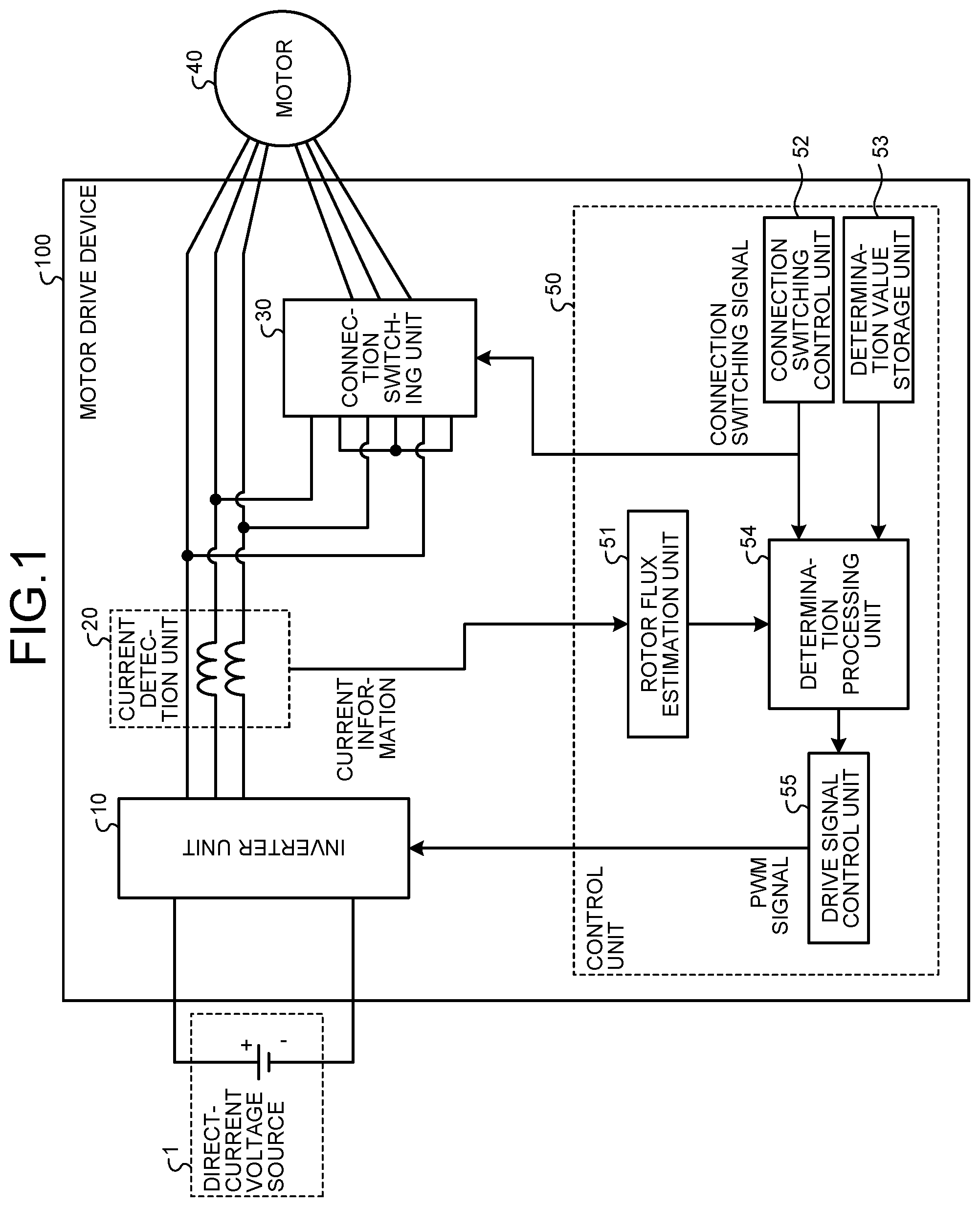 Patent US12323077 — Motor drive device — Figure 1