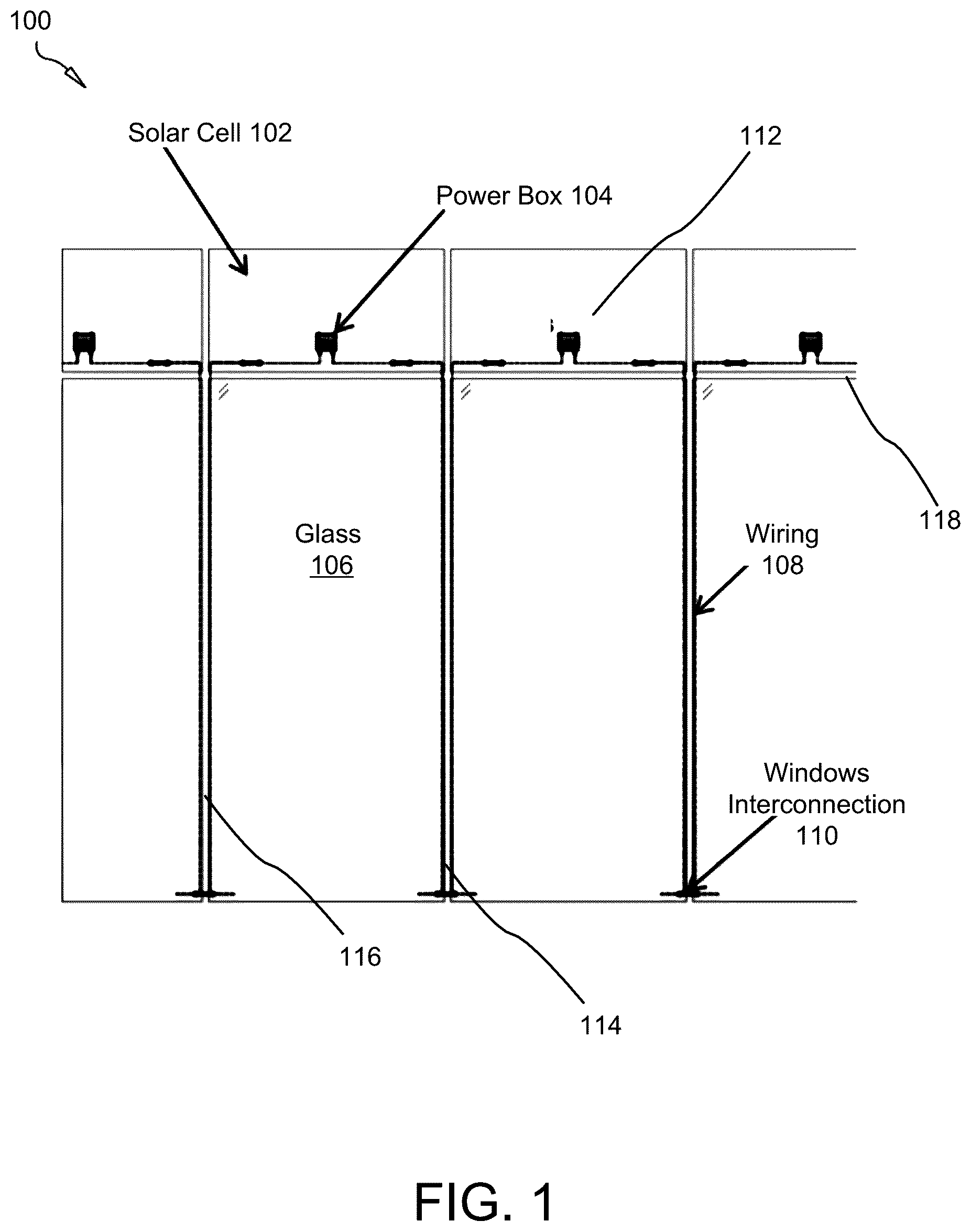 Patent US12323089 — Renewable energy generating cladding — Figure 1