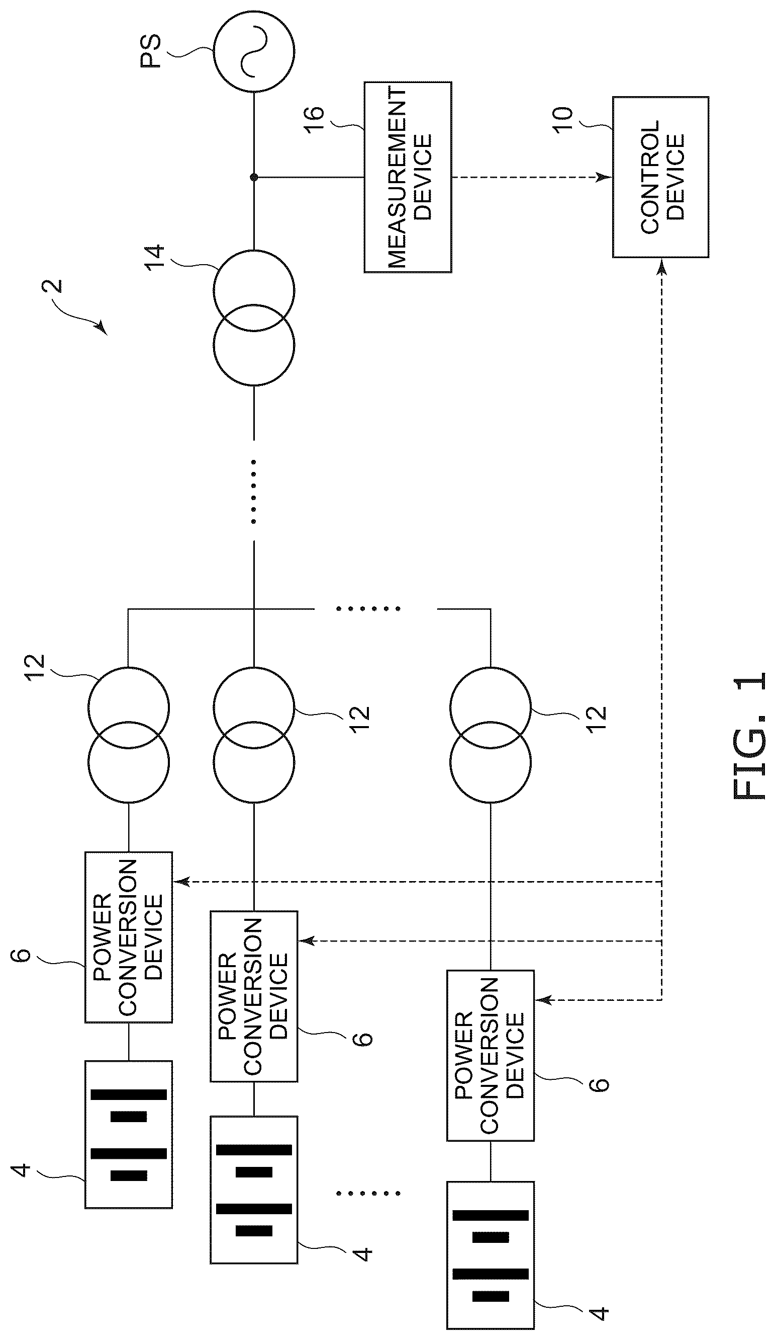 Patent US12323095 — Solar power generation system and control device — Figure 1