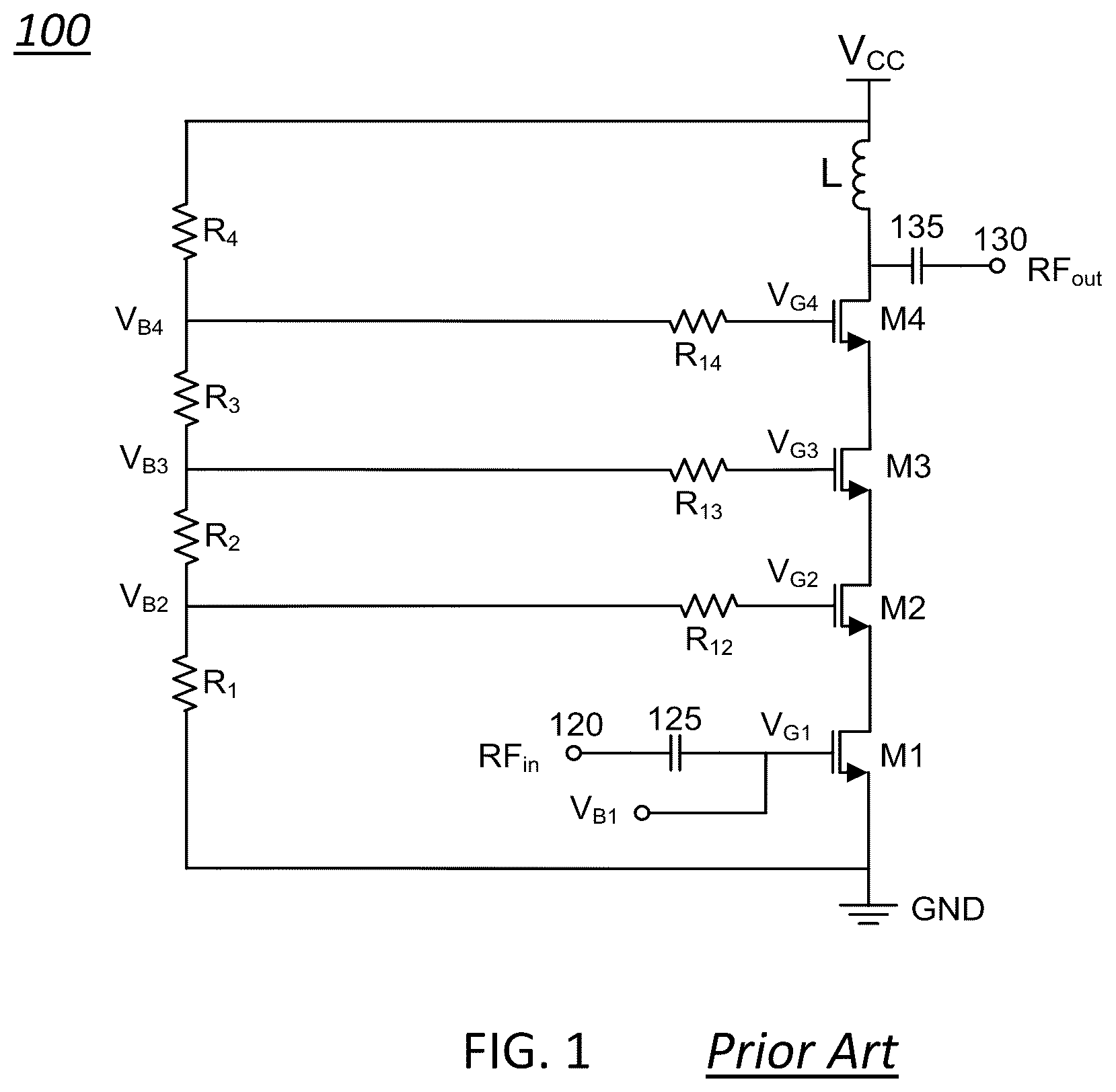 Patent US12323105 — Standby voltage condition for fast RF amplifier bias recovery — Figure 1