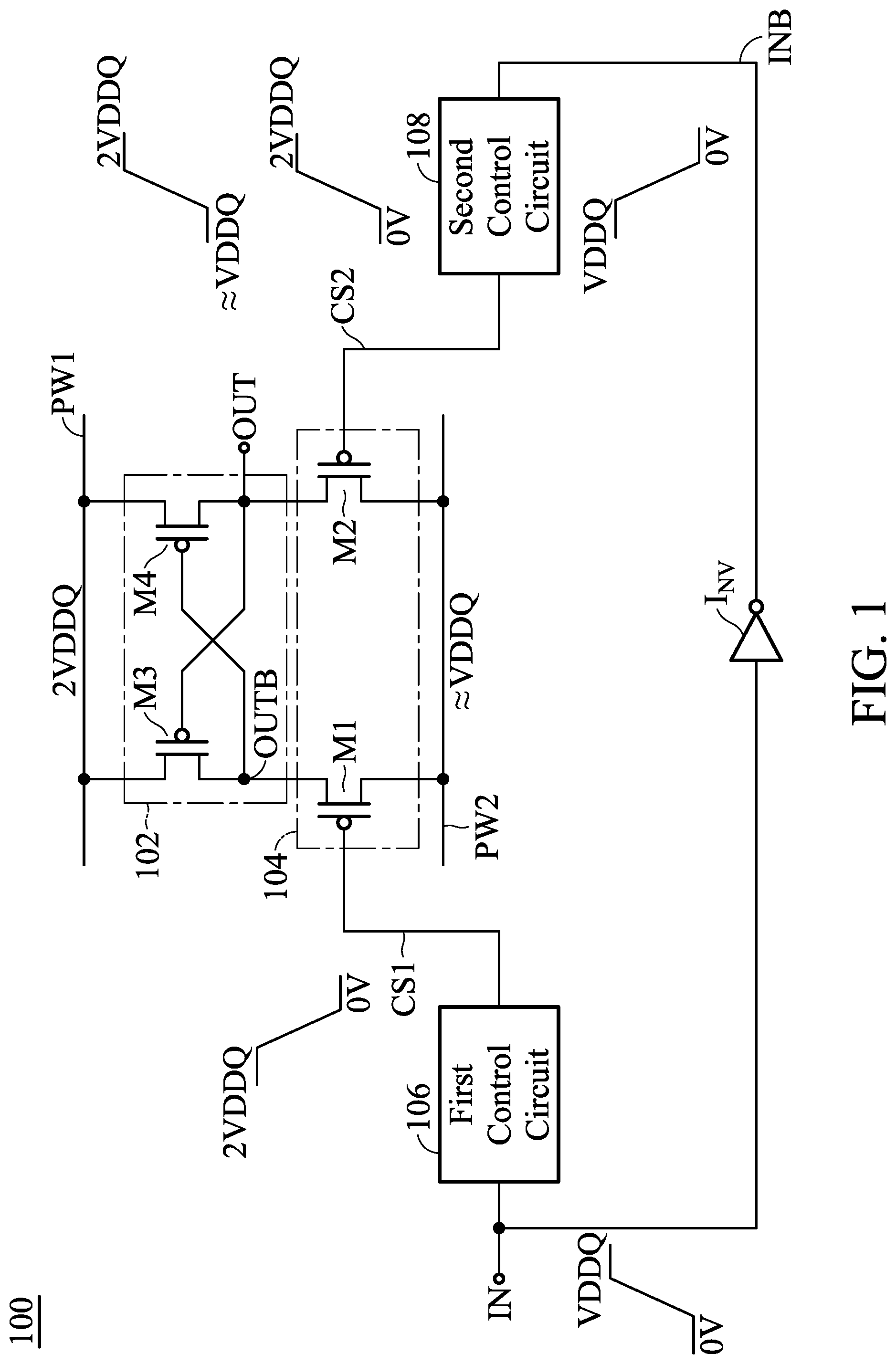 Patent US12323141 — Level shifter — Figure 1
