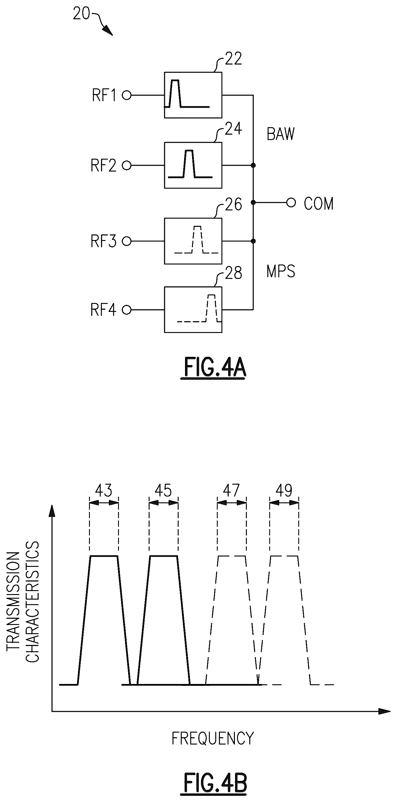 Patent US12323168 Figure 6 – Acoustic-wave ladder filters