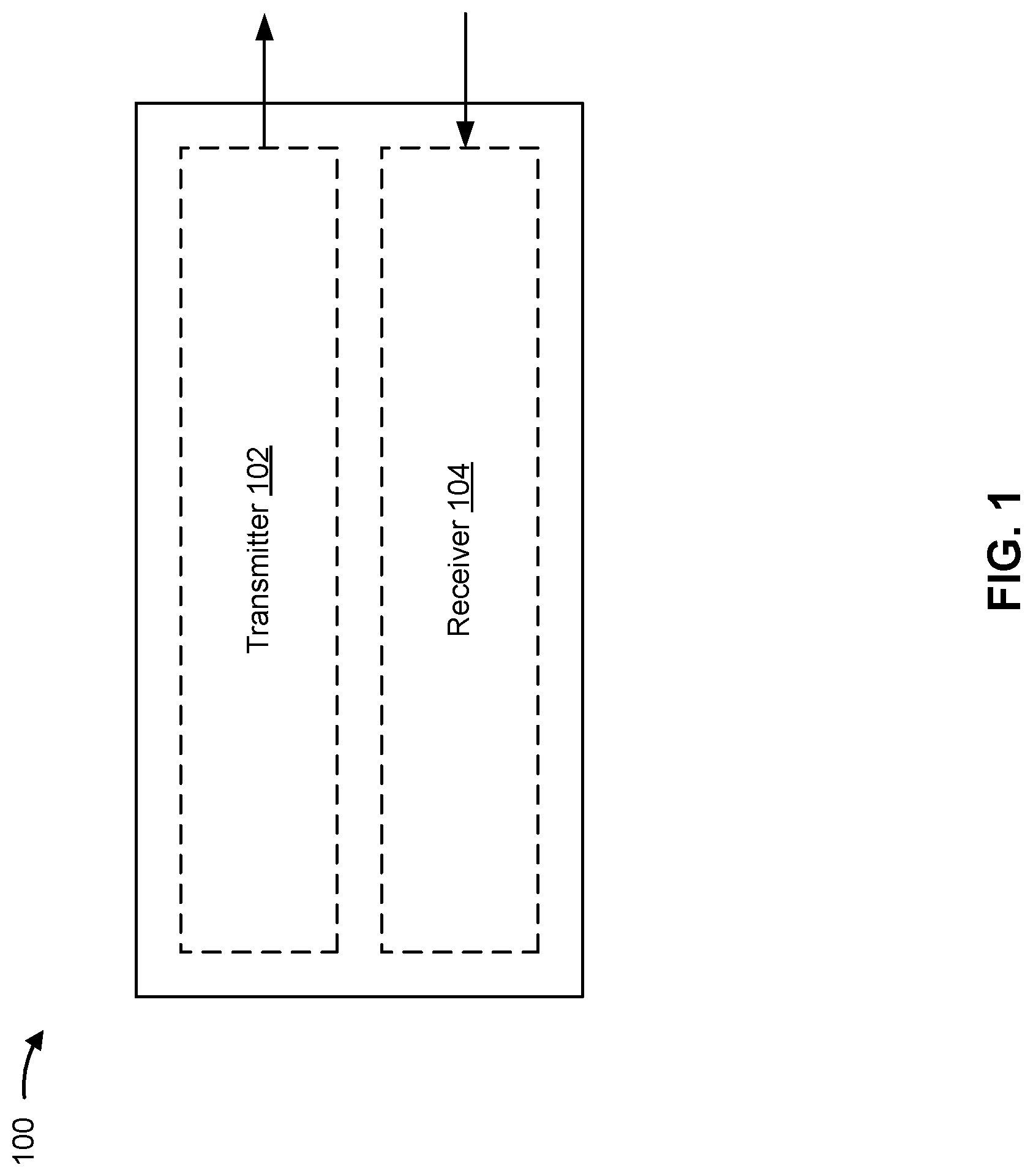 Patent US12323232 — Multi-carrier transmitter with integrated multiplexer and receiver with integrated demultiplexer — Figure 1