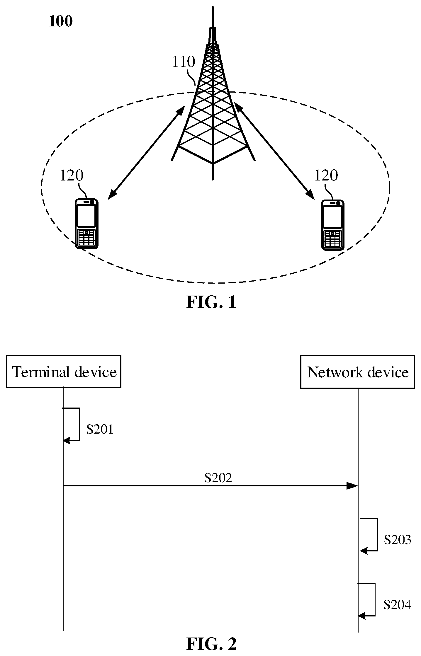 Patent US12323243 — Data transmission method, terminal device, network device, and storage medium — Figure 1