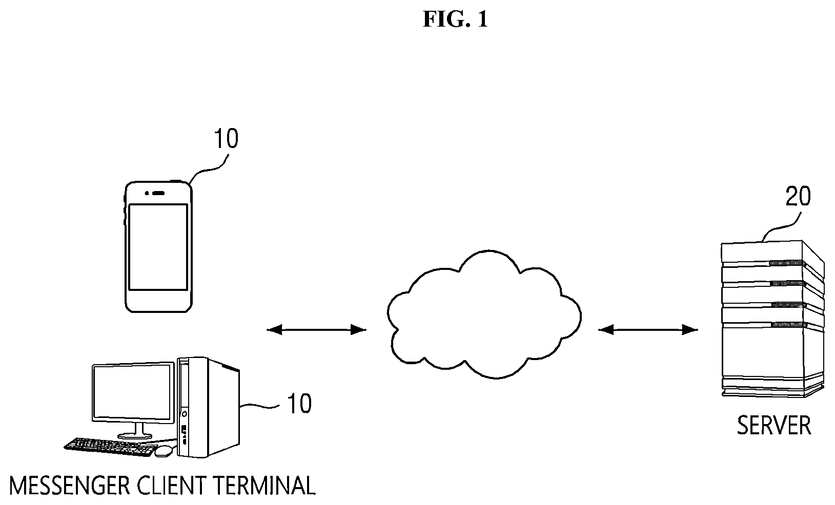 Patent US12323376 — Method for providing messenger service, and apparatus for implementing the same — Figure 1