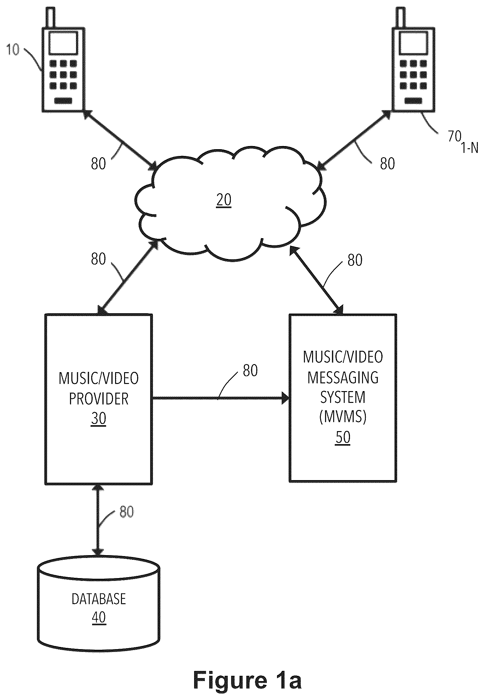 Patent US12323377 — Music/video messaging system and method — Figure 1