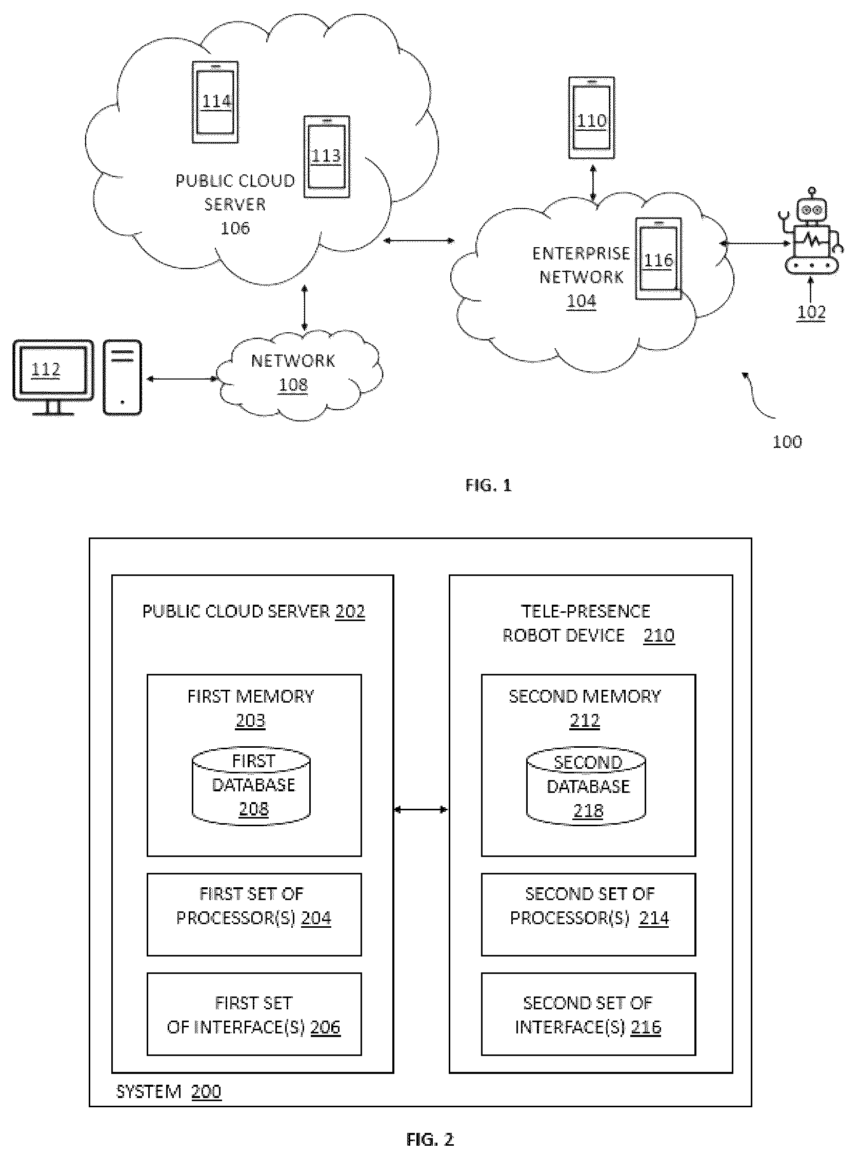 Patent US12323471 Figure 1 – Method and system for managing multimedia exchange in tele-robotics using dew computing