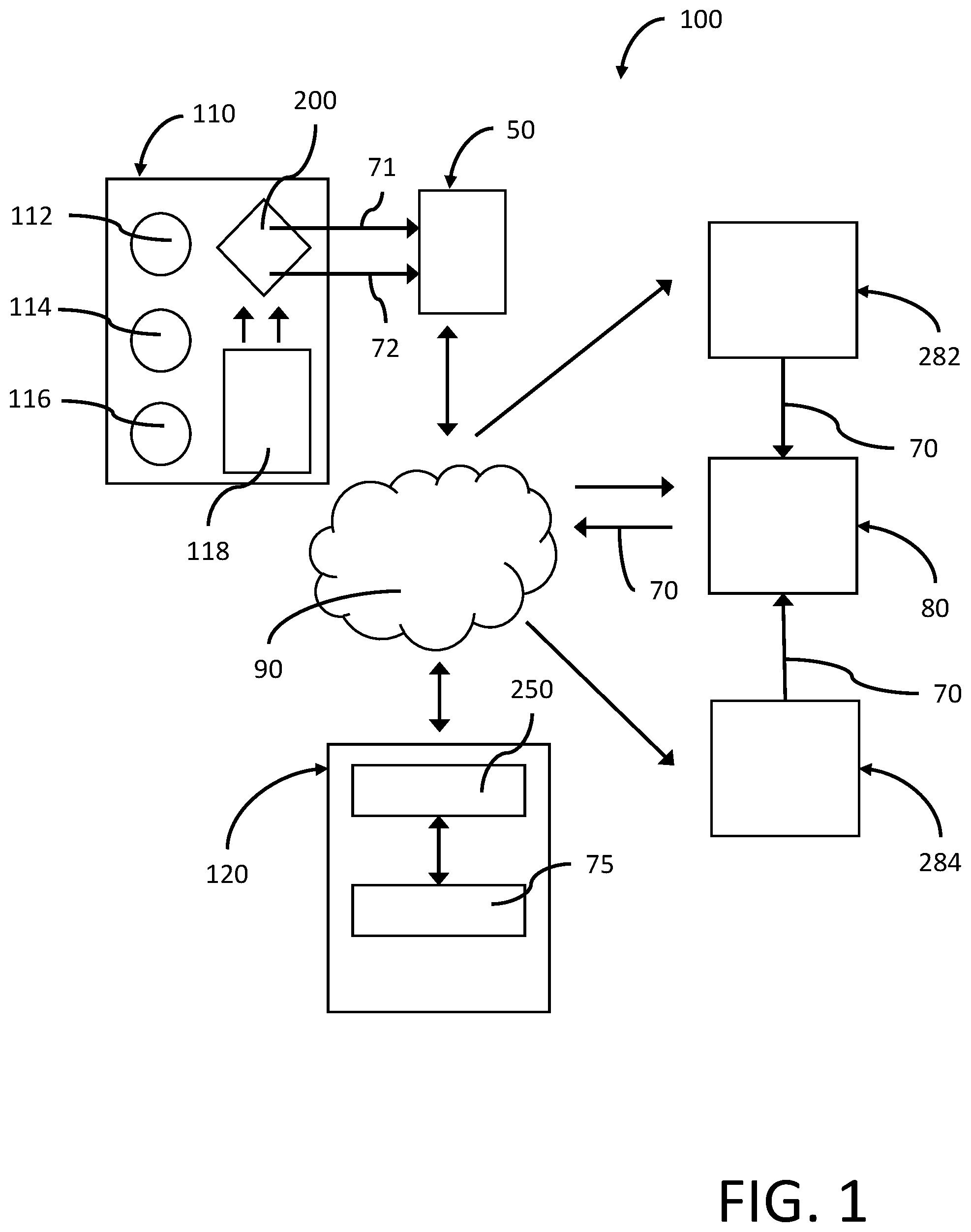 Patent US12323480 — Multimedia content distribution system and method of displaying remotely managed content — Figure 1