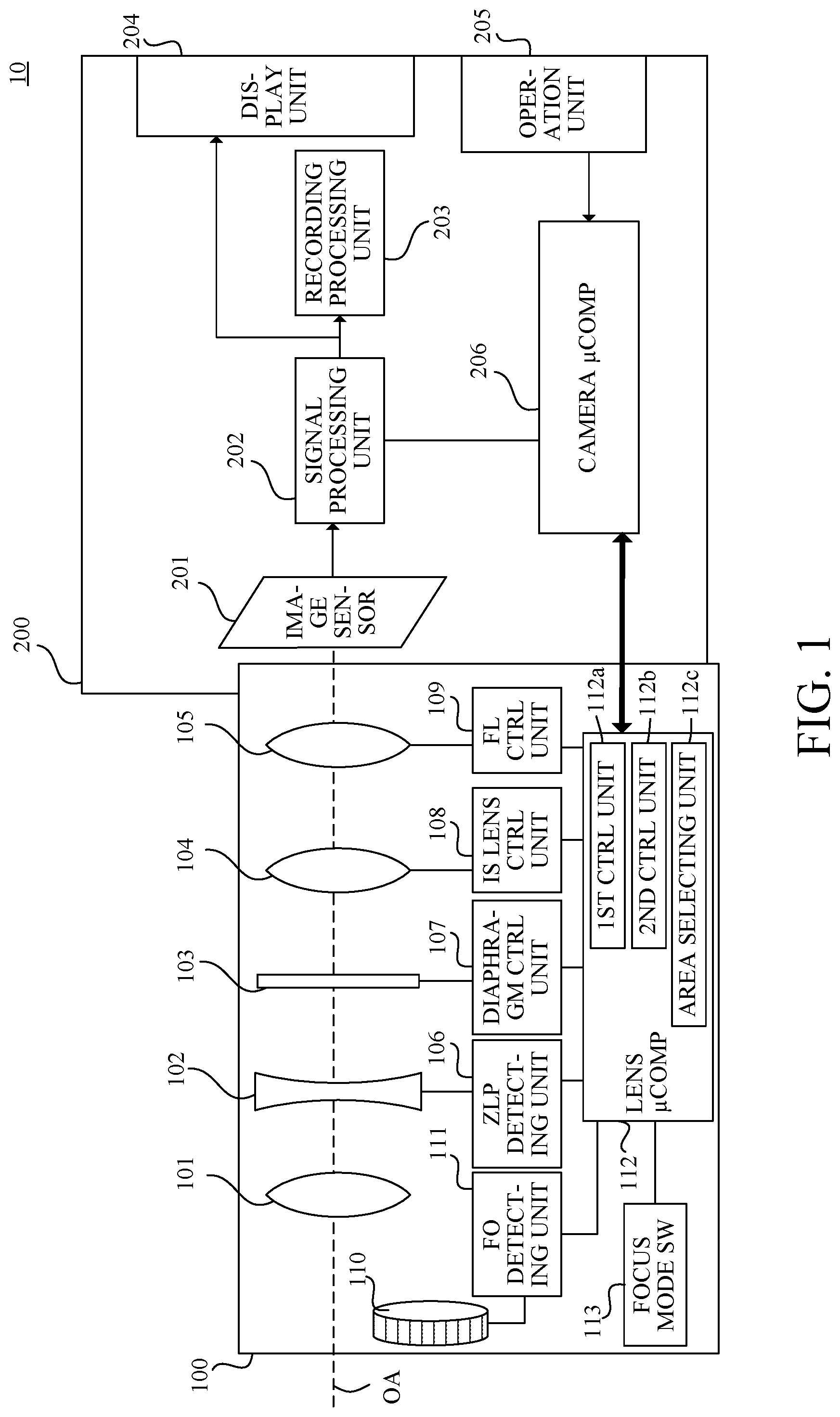 Patent US12323702 — Control apparatus, lens apparatus, image pickup apparatus, control method, and storage medium — Figure 1