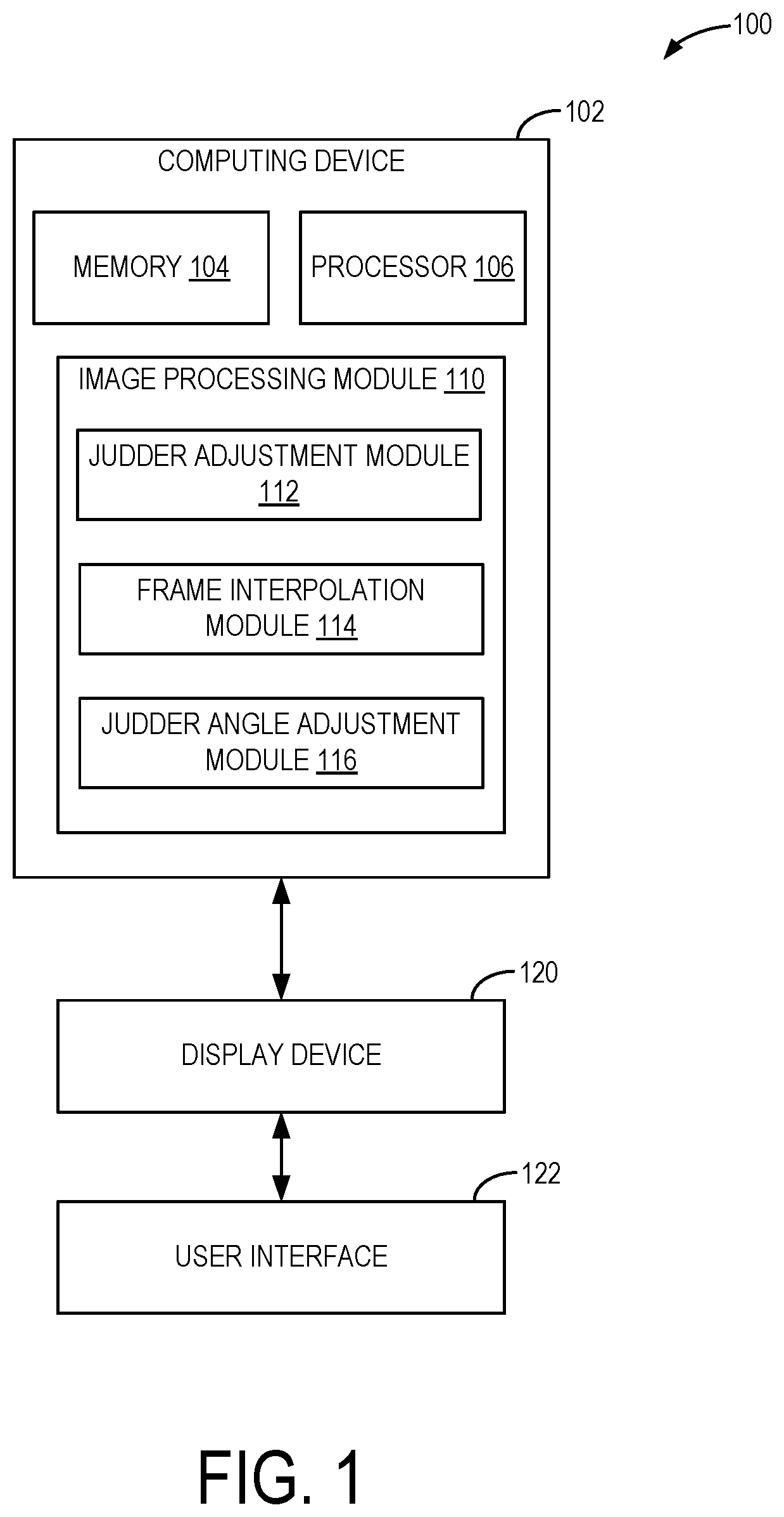 Patent US12323732 — Methods and systems for judder adjustment in major motion pictures — Figure 1