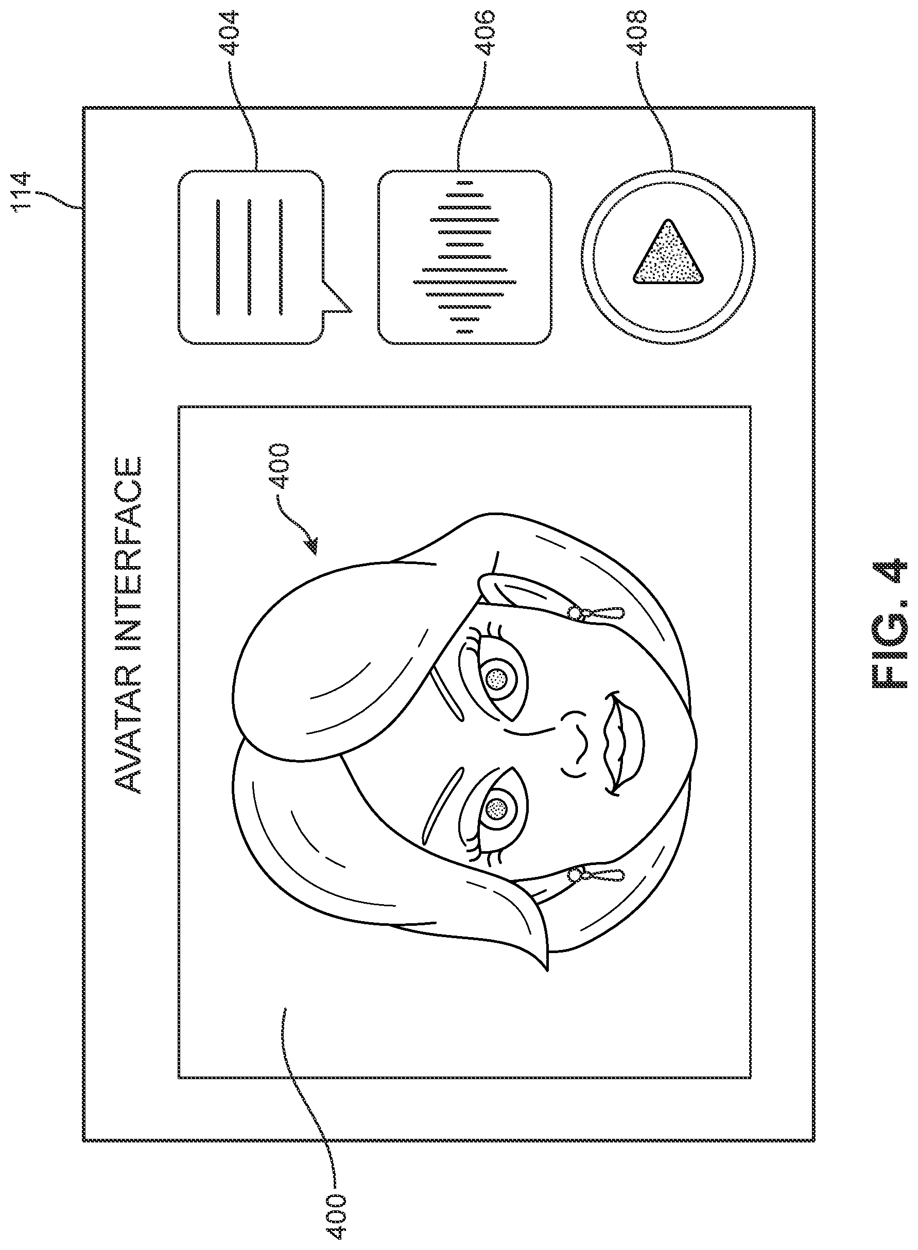 Patent US12323737 Figure 4 – System and method for an interactive digitally rendered avatar of a subject person