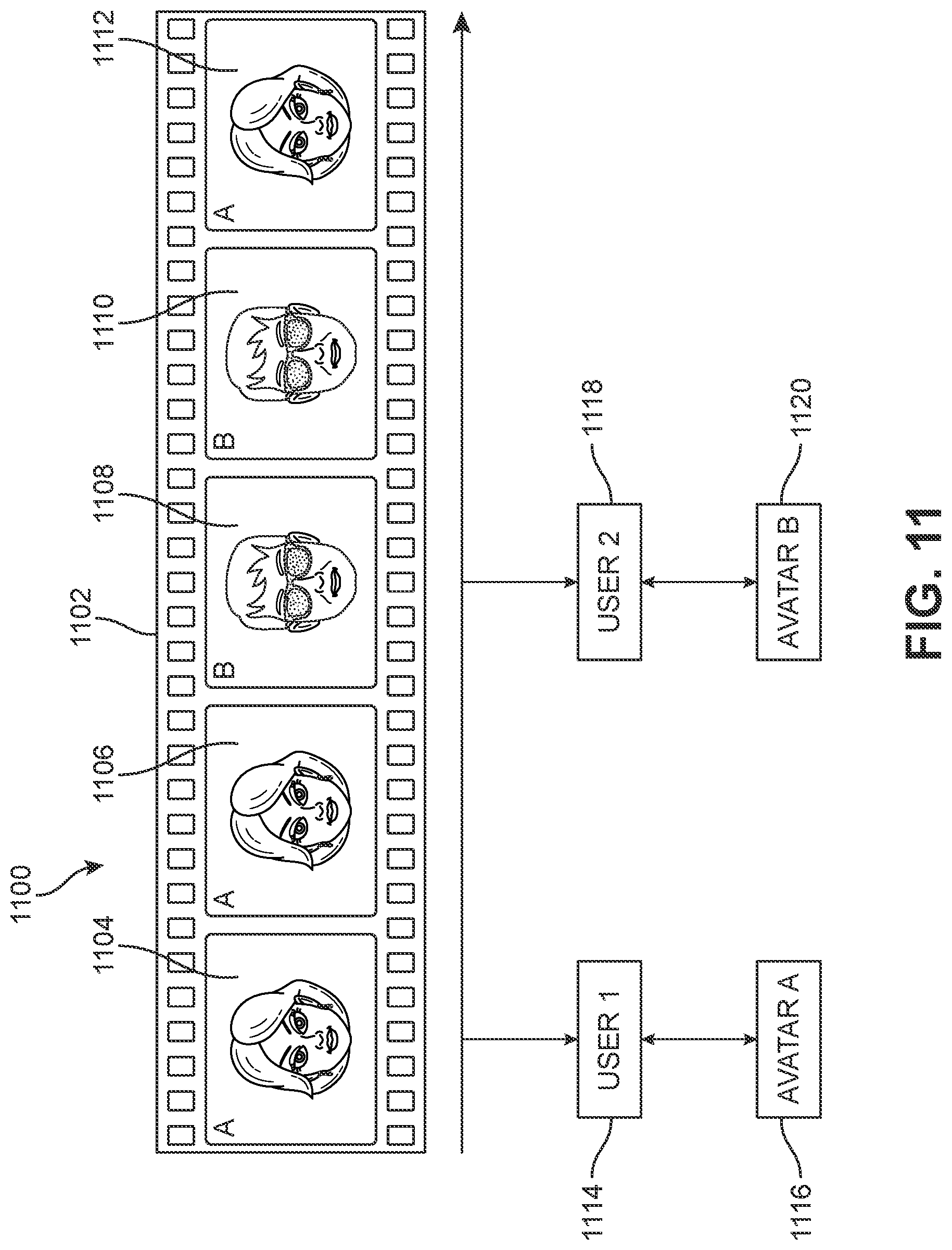 Patent US12323737 Figure 11 – System and method for an interactive digitally rendered avatar of a subject person