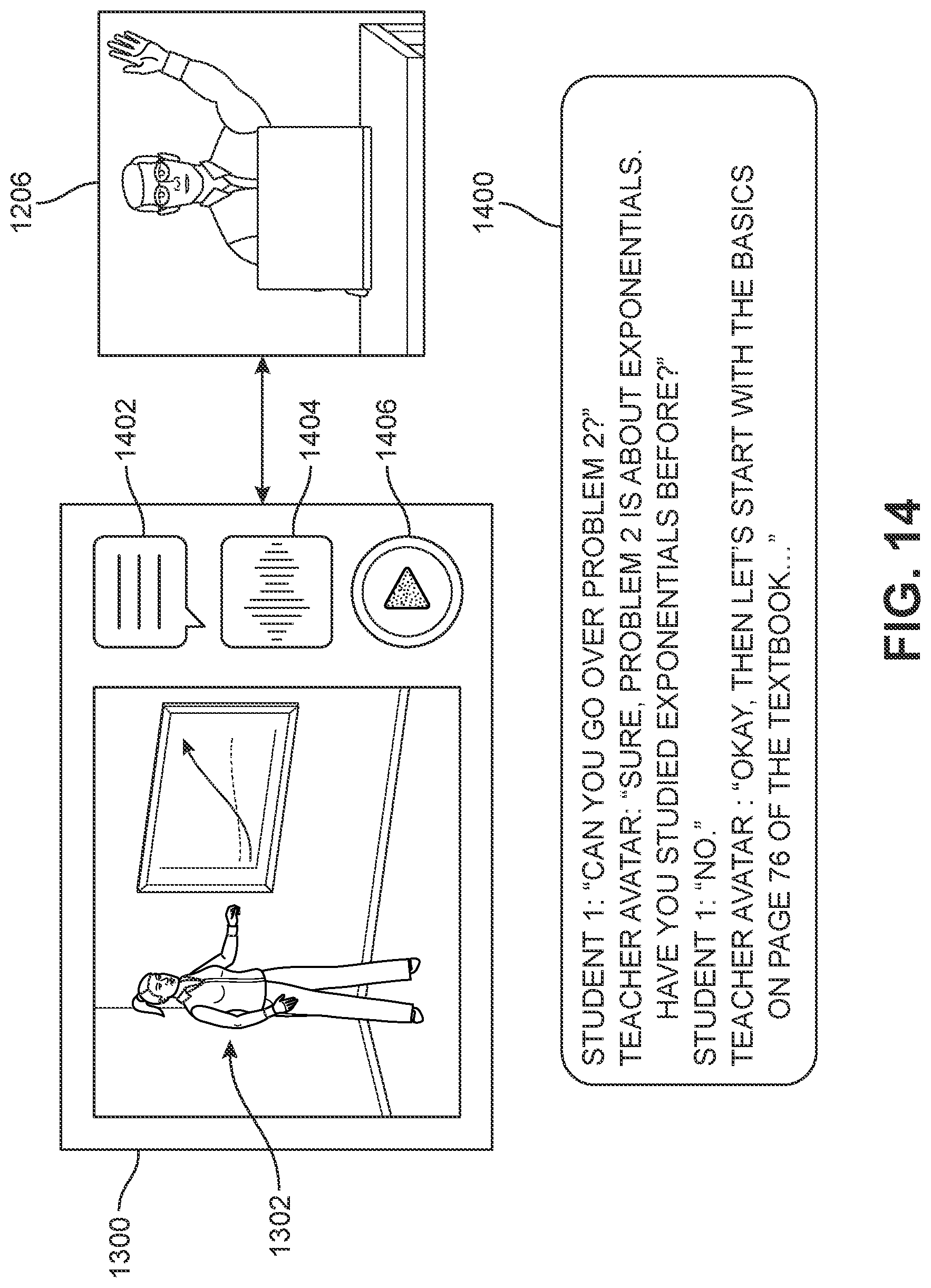 Patent US12323737 Figure 14 – System and method for an interactive digitally rendered avatar of a subject person