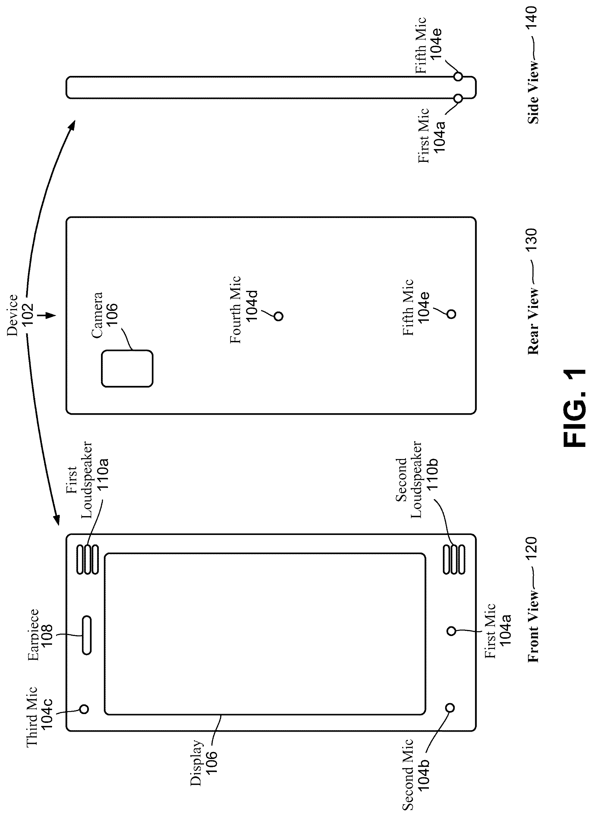 Patent US12323783 — Generating restored spatial audio signals for occluded microphones — Figure 1