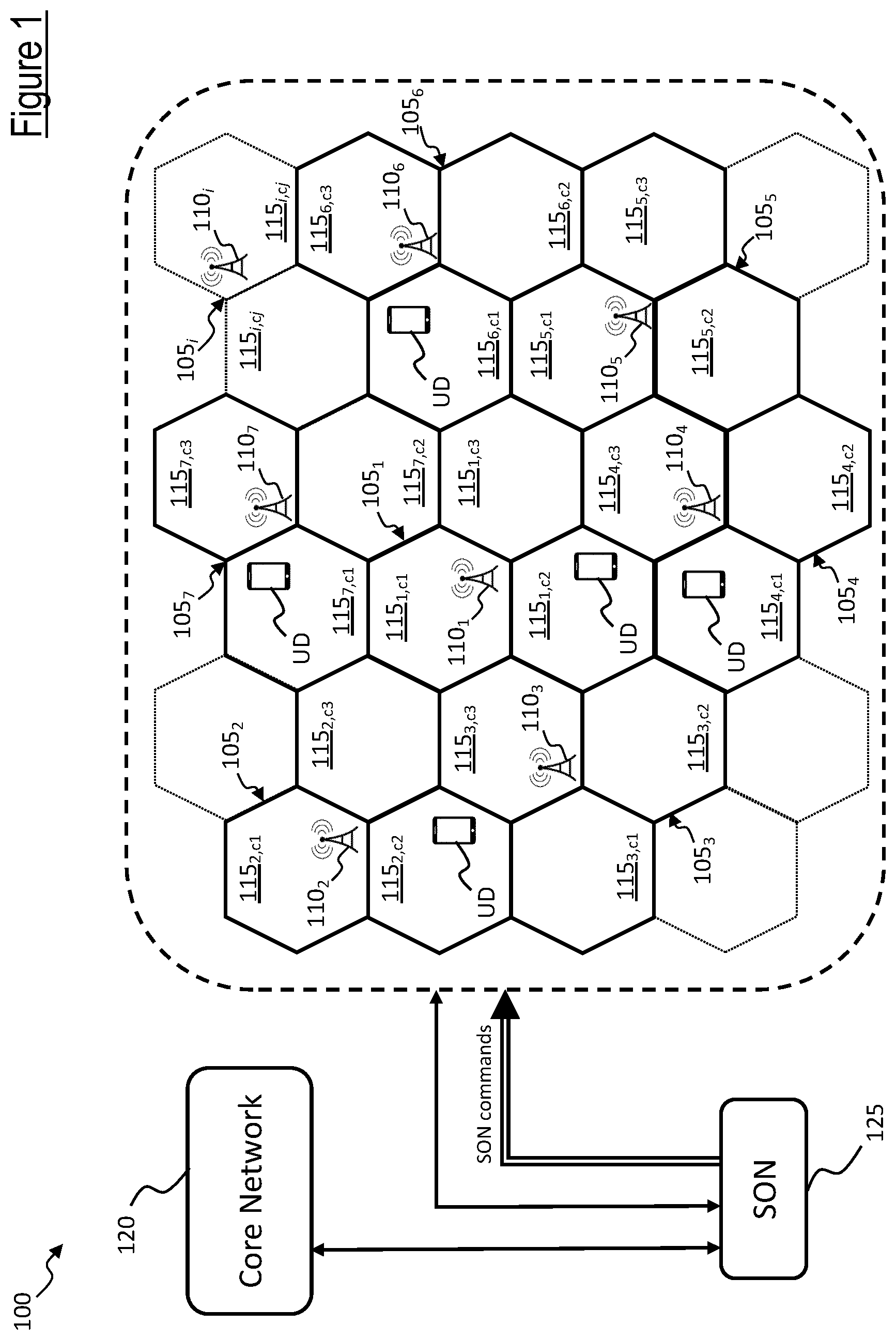 Patent US12323824 — Method for deactivating a cell site in a cellular communication system — Figure 1