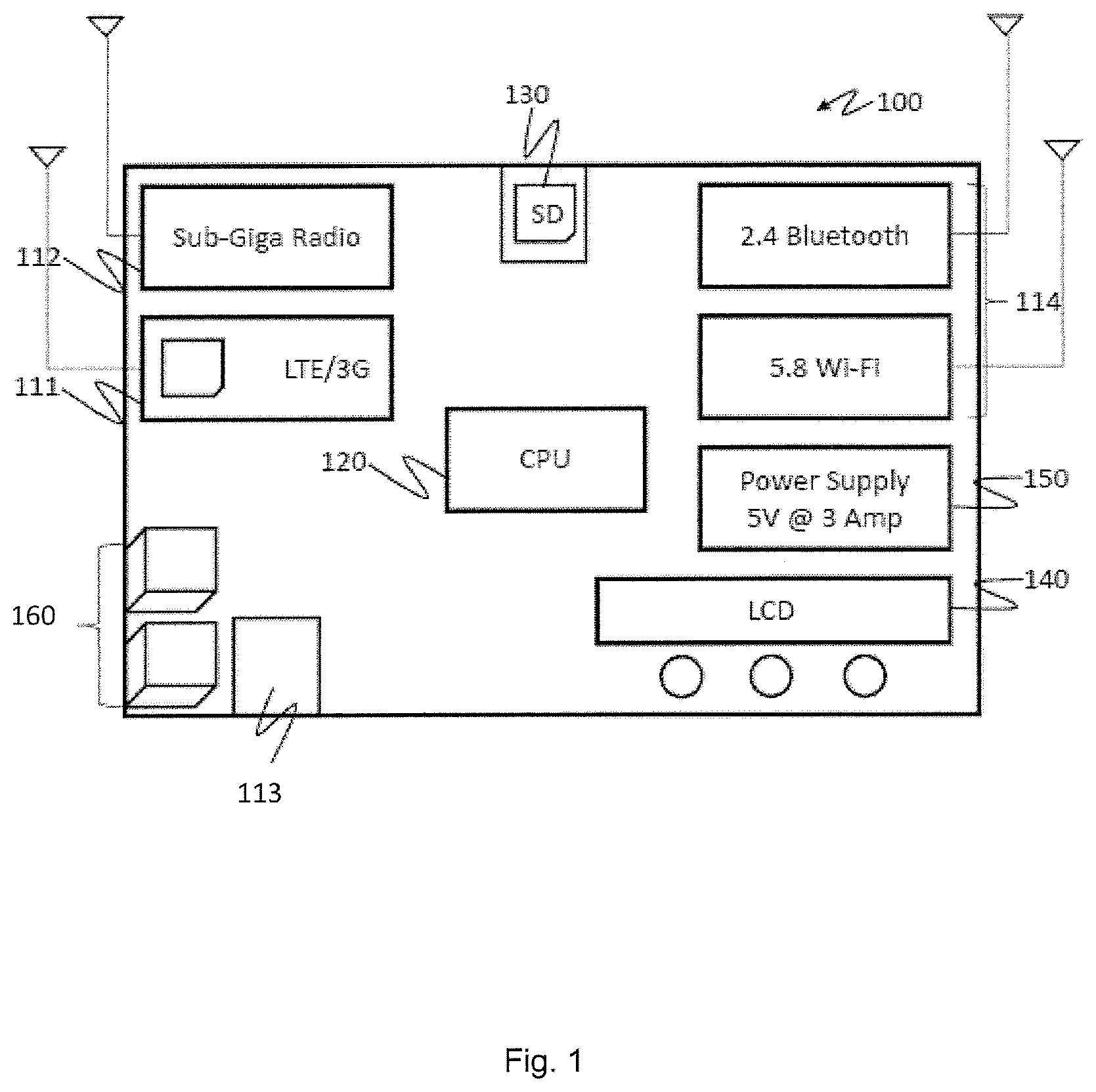 Patent US12323896 — Device, system and method for facilitating internet access — Figure 1