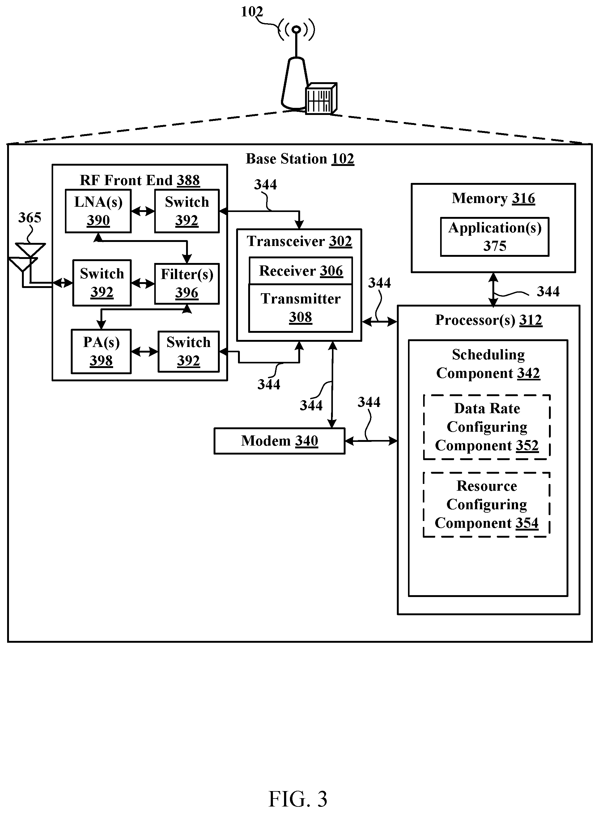 Patent US12323957 Figure 3 – Techniques for data rate sharing for uplink and sidelink wireless communications