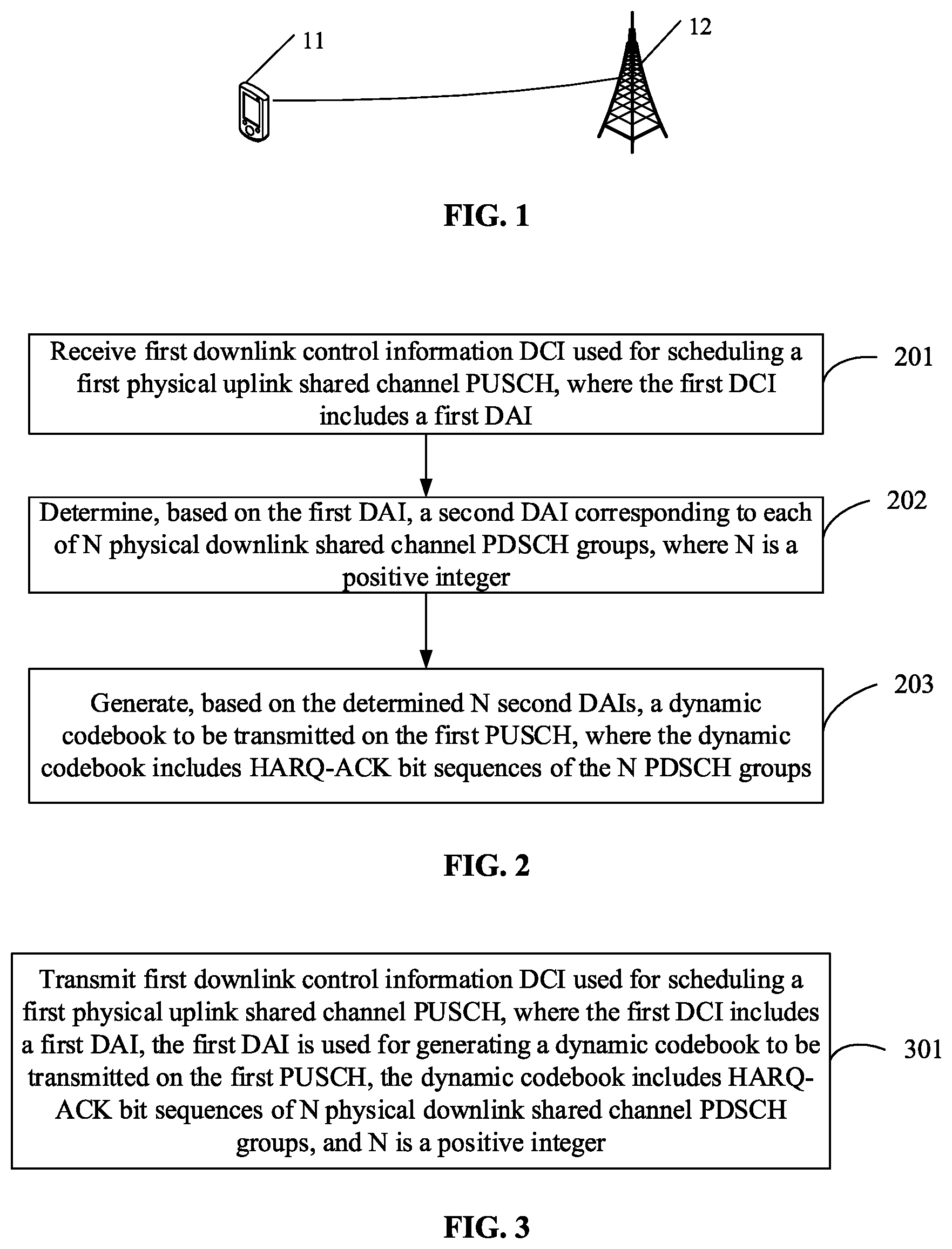 Patent US12323992 — HARQ-ACK codebook generation method, information transmitting method, and device — Figure 1