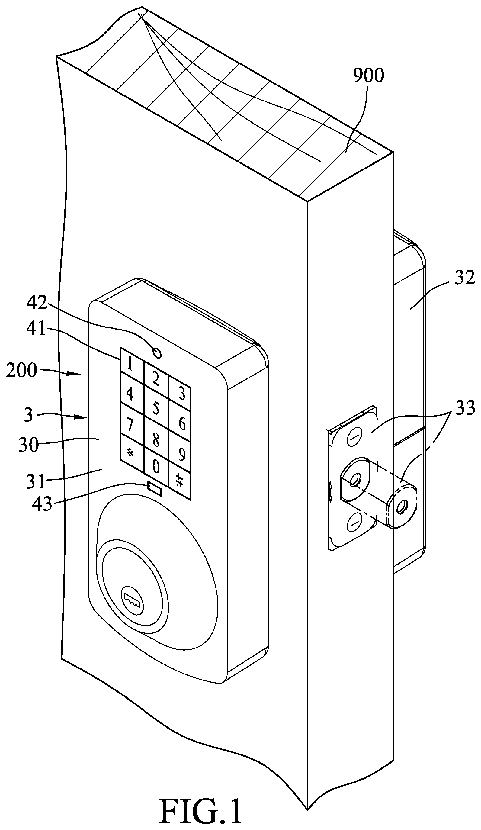 Patent US12324071 — Electronic lock — Figure 1