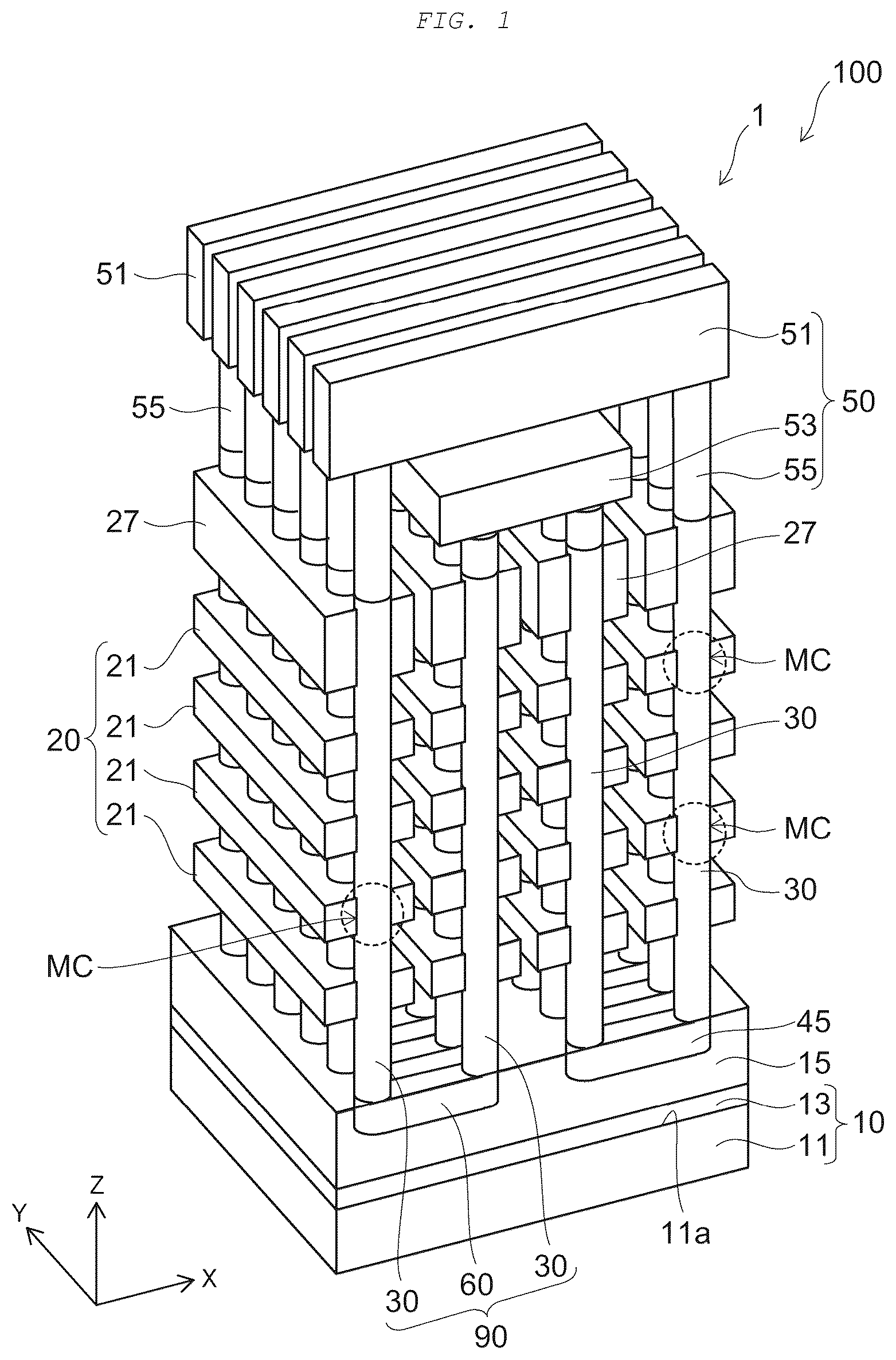 Patent US12324155 — Non-volatile storage device — Figure 1