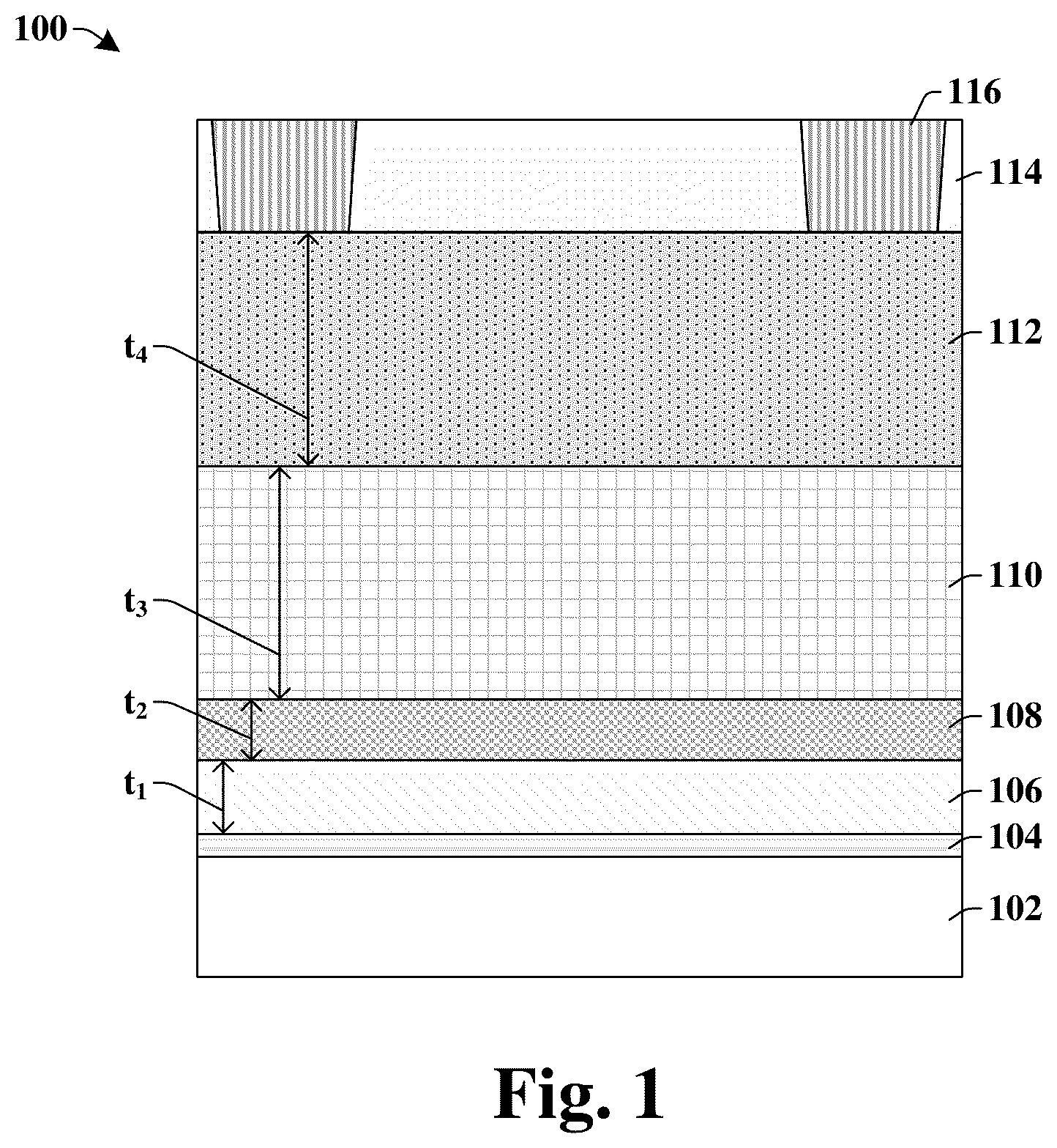 Patent US12324161 — Annealed seed layer to improve ferroelectric properties of memory layer — Figure 1