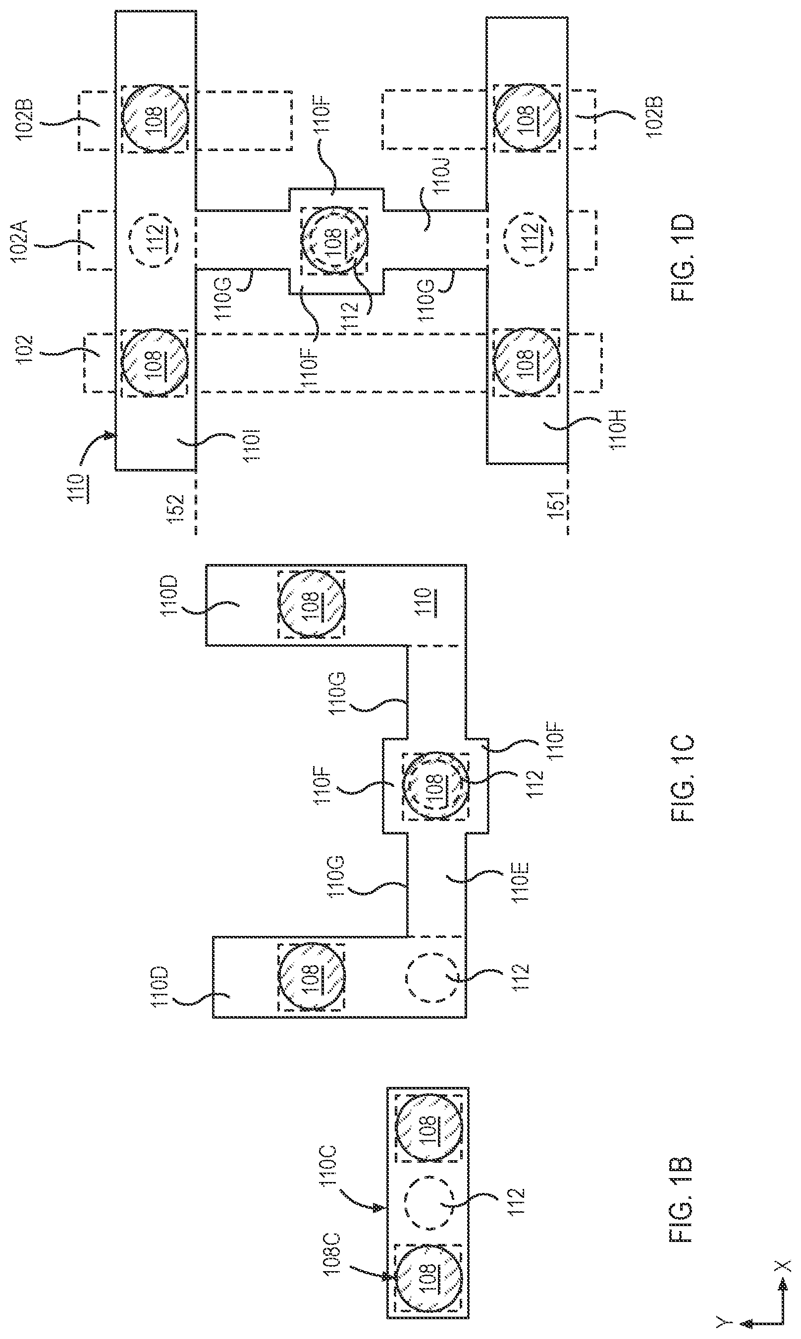 Patent US12324163 Figure 2 – Planar capacitors with shared electrode and methods of fabrication