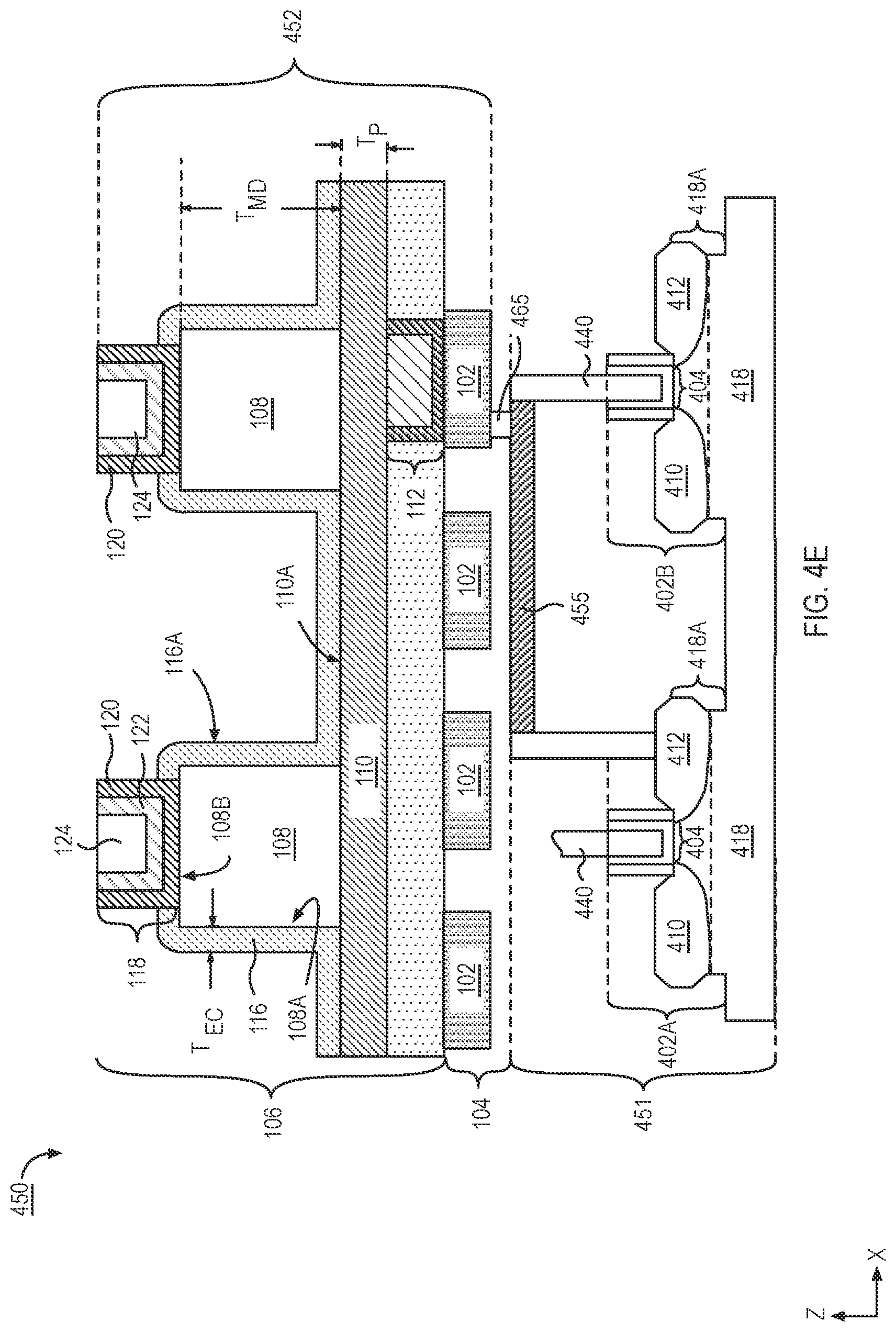 Patent US12324163 Figure 9 – Planar capacitors with shared electrode and methods of fabrication