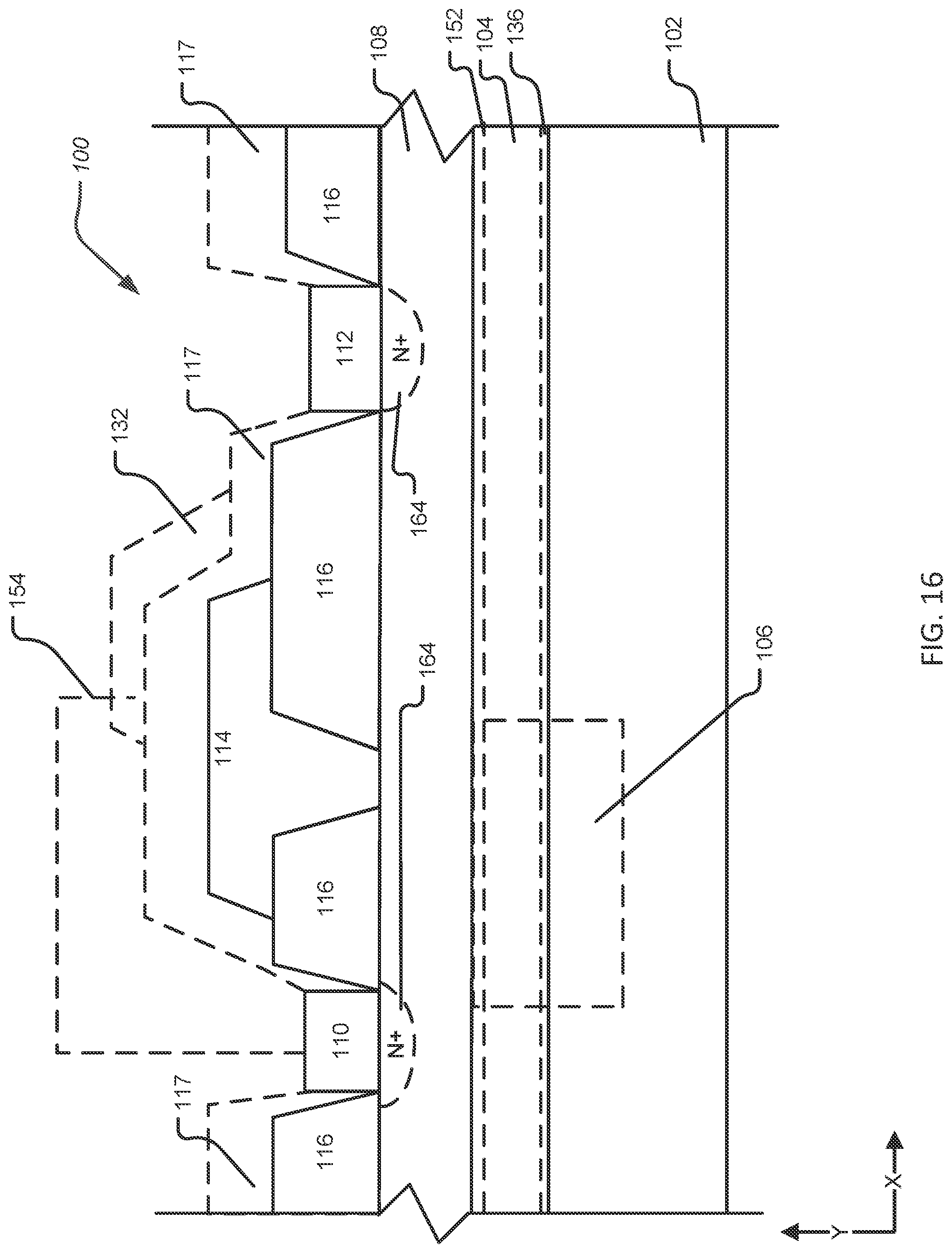 Patent US12324179 Figure 16 – Group III-nitride high-electron mobility transistors with a buried metallic conductive material layer and process for making the same