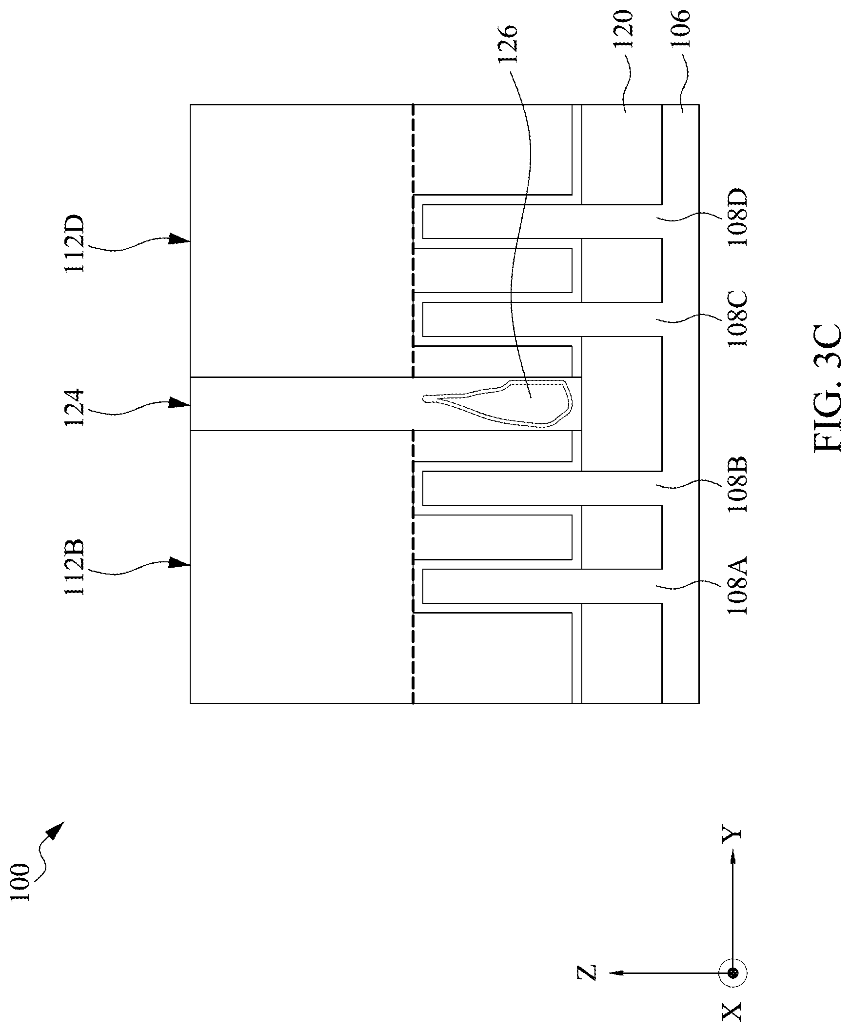 Patent US12324199 Figure 5 – Fill structures with air gaps