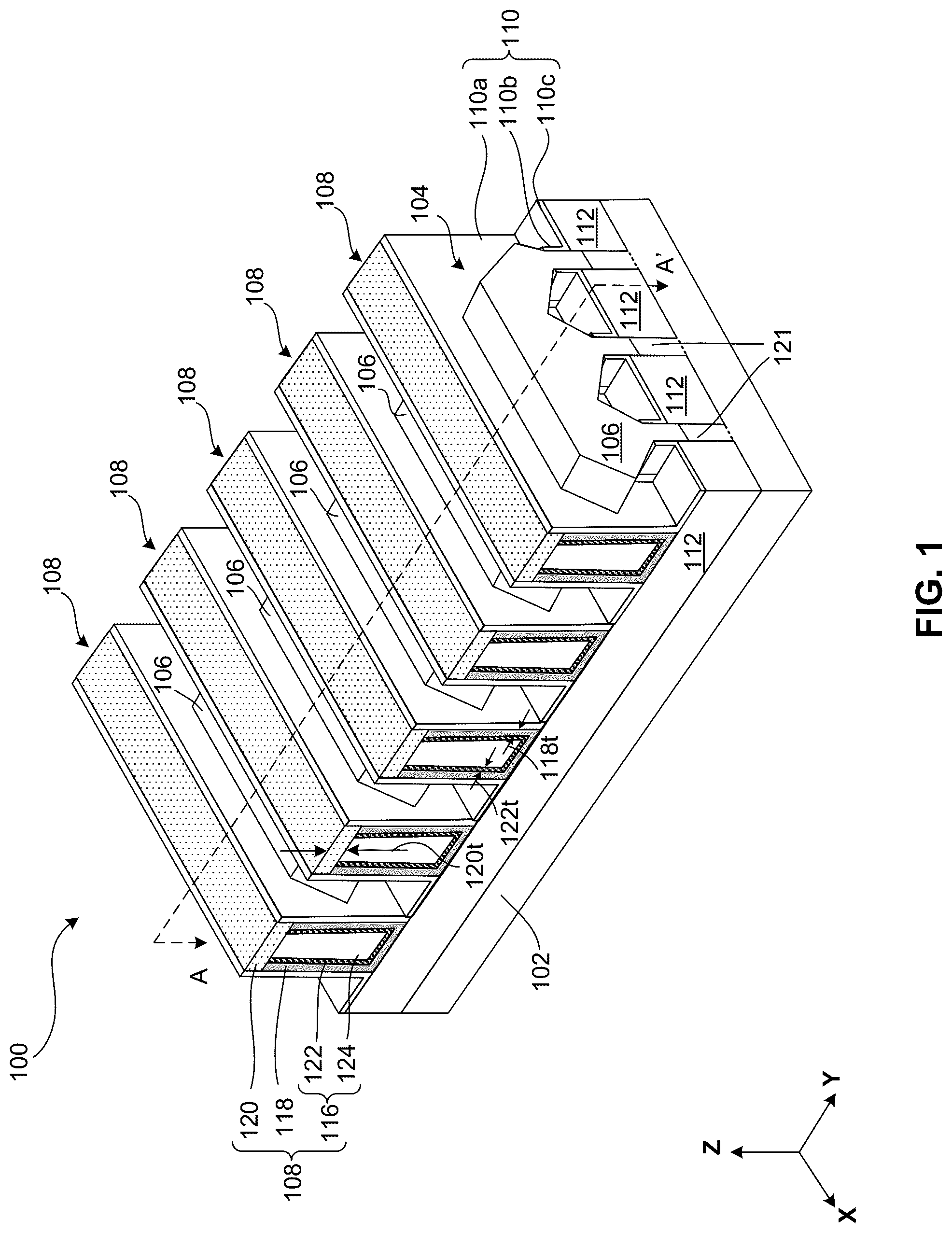 Patent US12324200 Figure 1 – Seal material for air gaps in semiconductor devices
