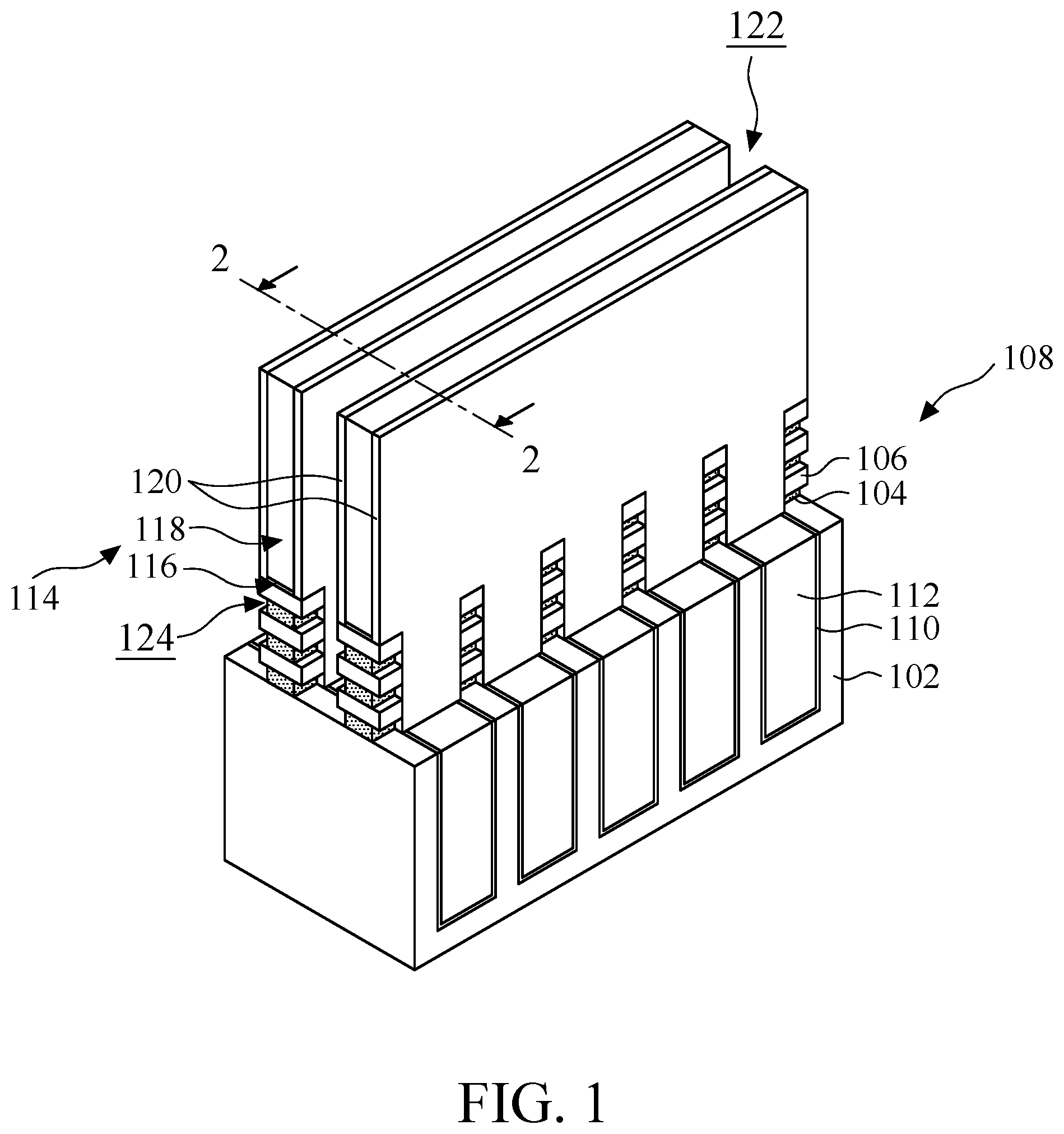 Patent US12324202 — Semiconductor device structure and method for forming the same — Figure 1