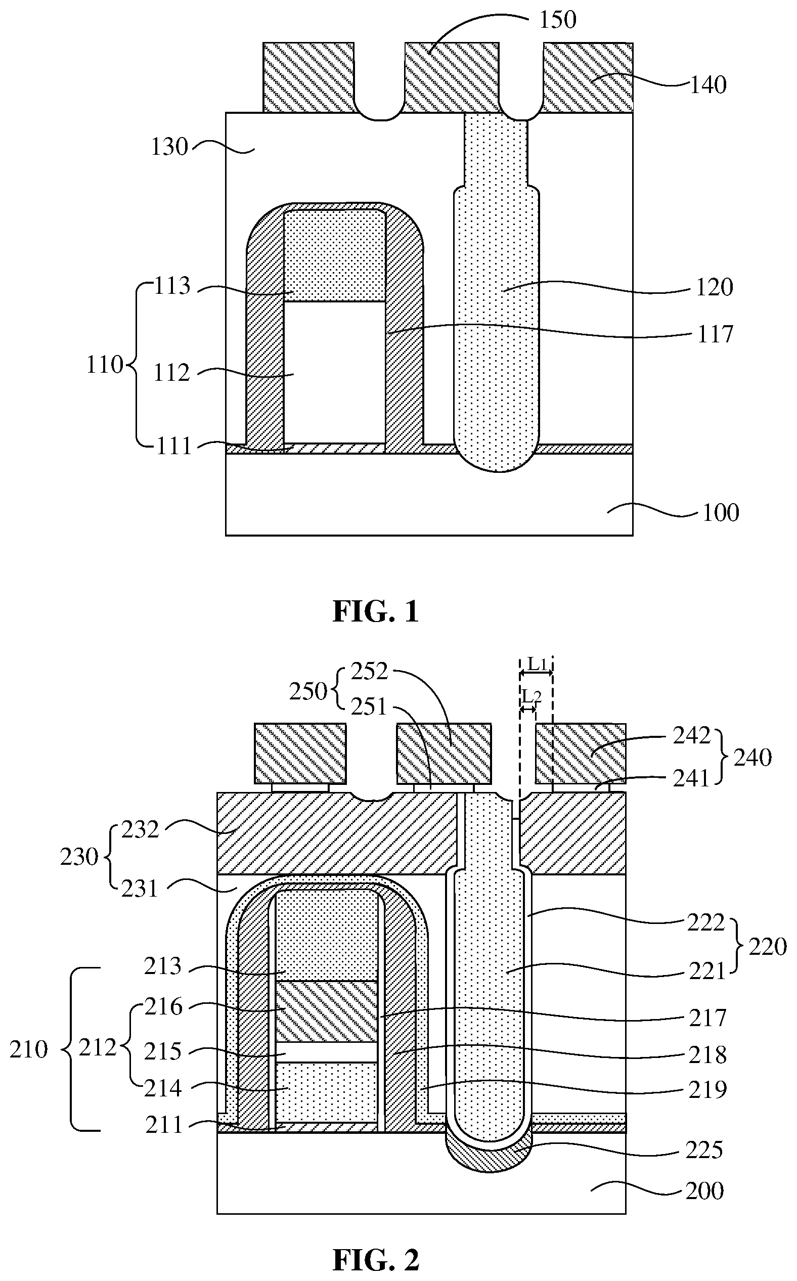 Patent US12324212 — Semiconductor structure with interconnects and method for preparing same — Figure 1