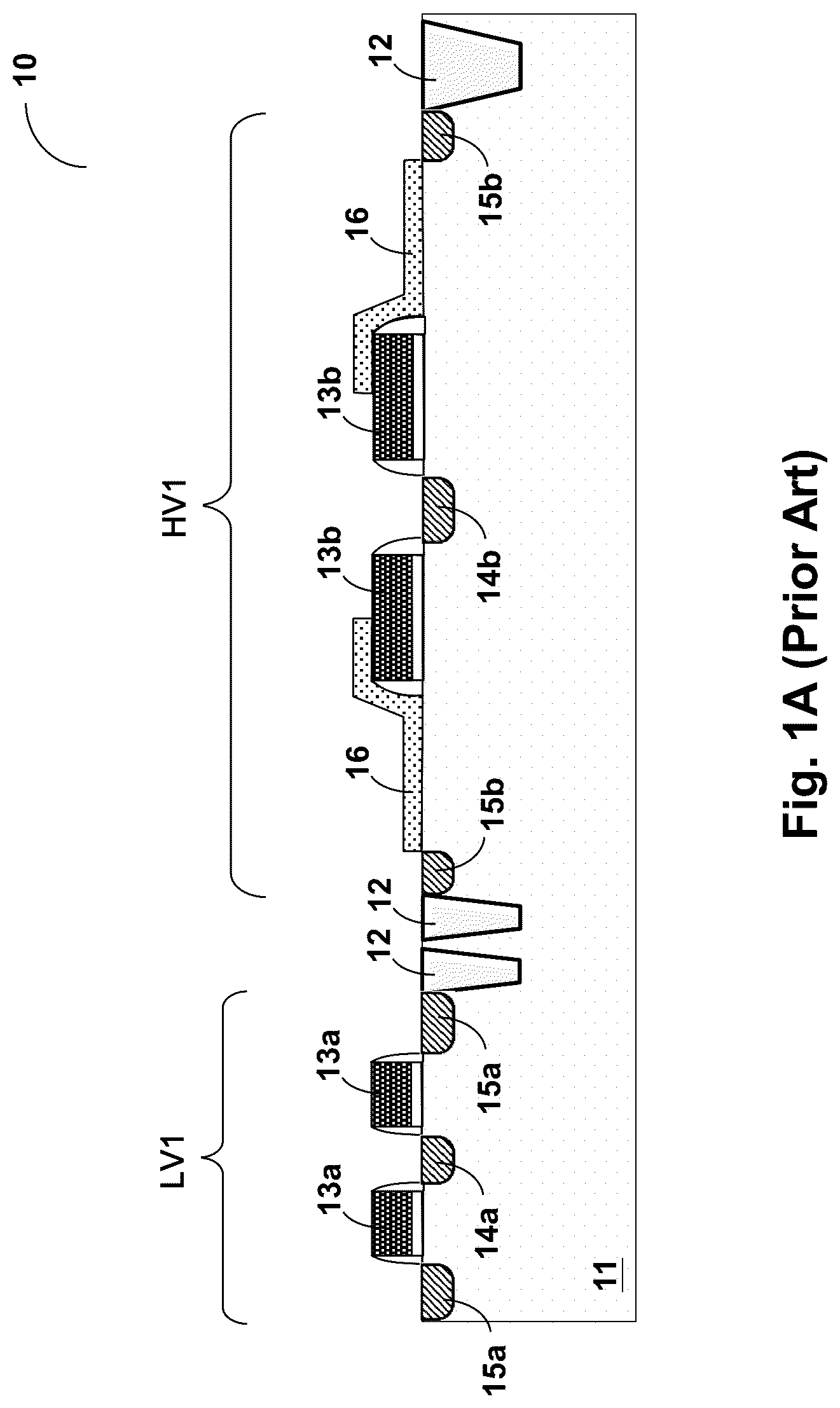 Patent US12324223 — Manufacturing method of integrated structure of semiconductor devices having split gate — Figure 1