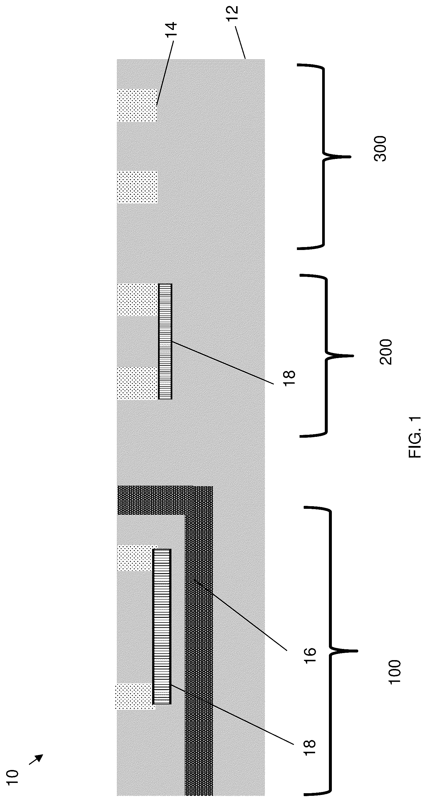 Patent US12324227 — Heterojunction bipolar transistor with buried trap rich isolation region — Figure 1