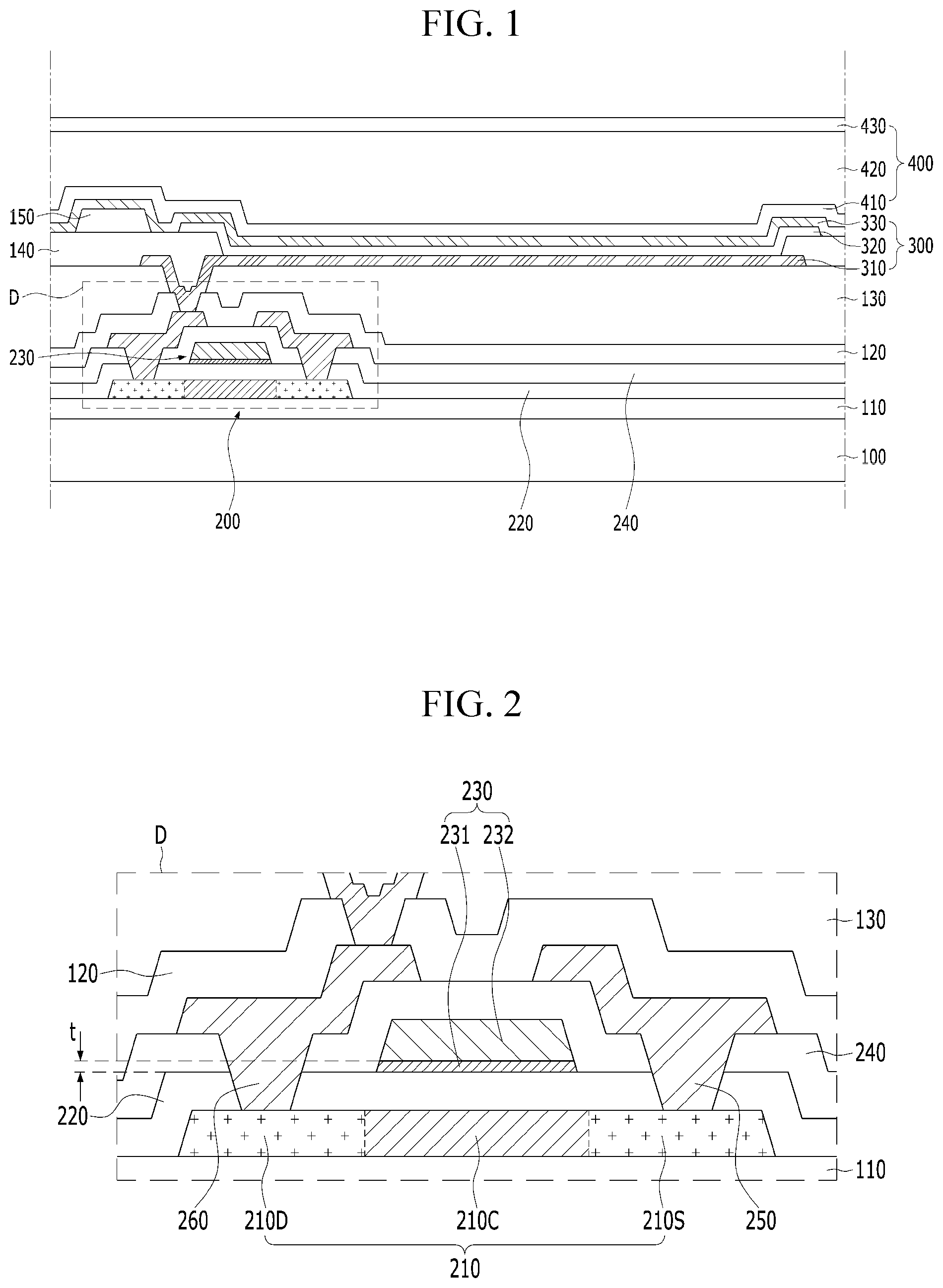 Patent US12324239 Figure 1 – Display apparatus having an oxide semiconductor pattern