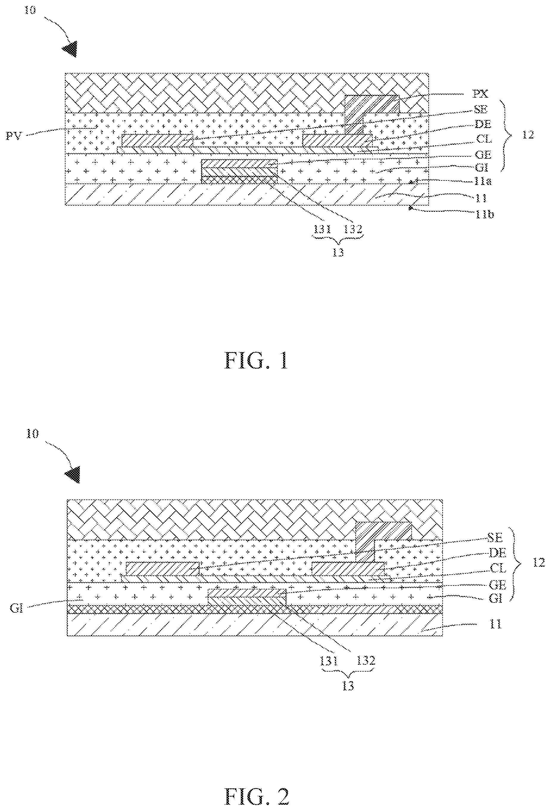 Patent US12324240 — Array substrate including peeling prevention and anti-reflective functional layers — Figure 1
