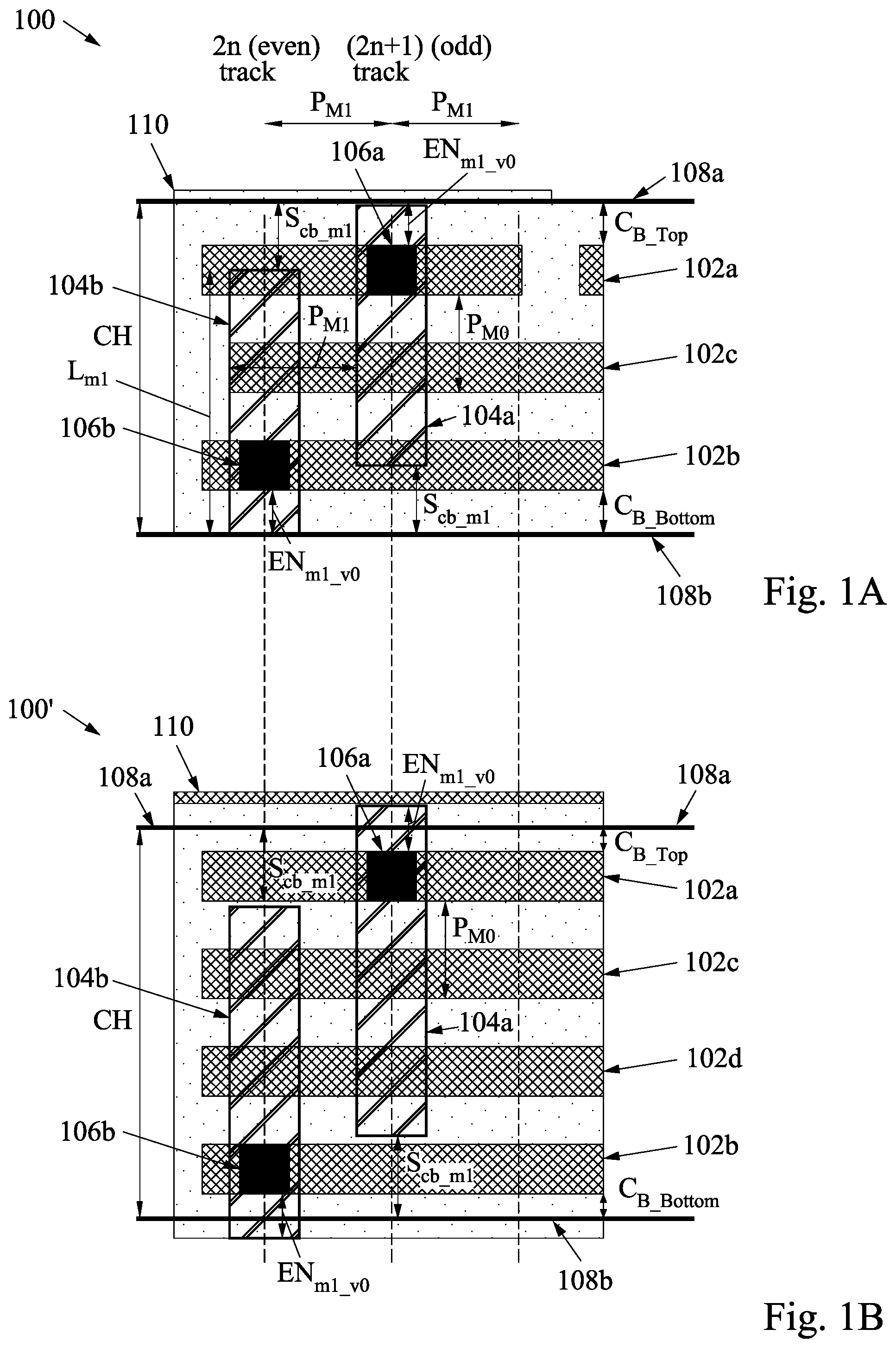 Patent US12324245 — Layout architecture for a cell — Figure 1