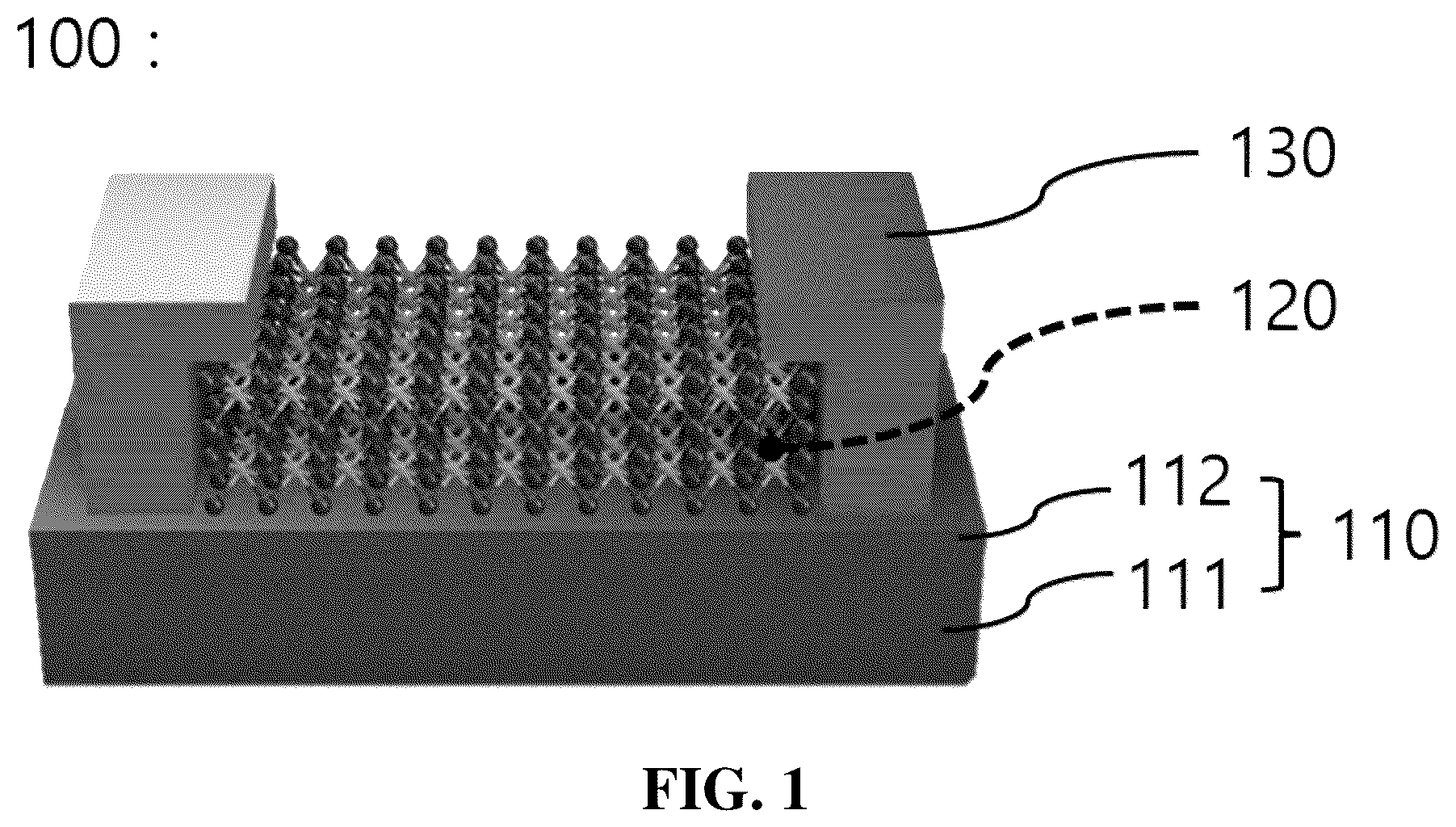 Patent US12324253 — Light-gated transistor including large-area transition metal dichalcogenide as light sensing layer and method of manufacturing the same — Figure 1