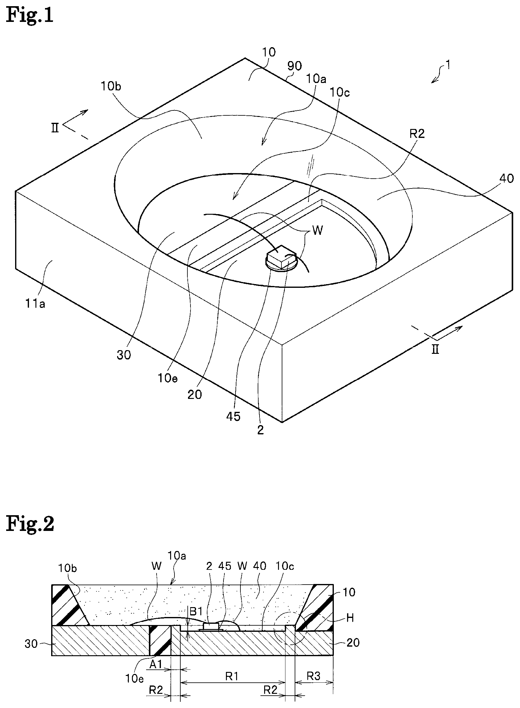 Patent US12324283 — Light emitting device package having lead electrode with varying height — Figure 1