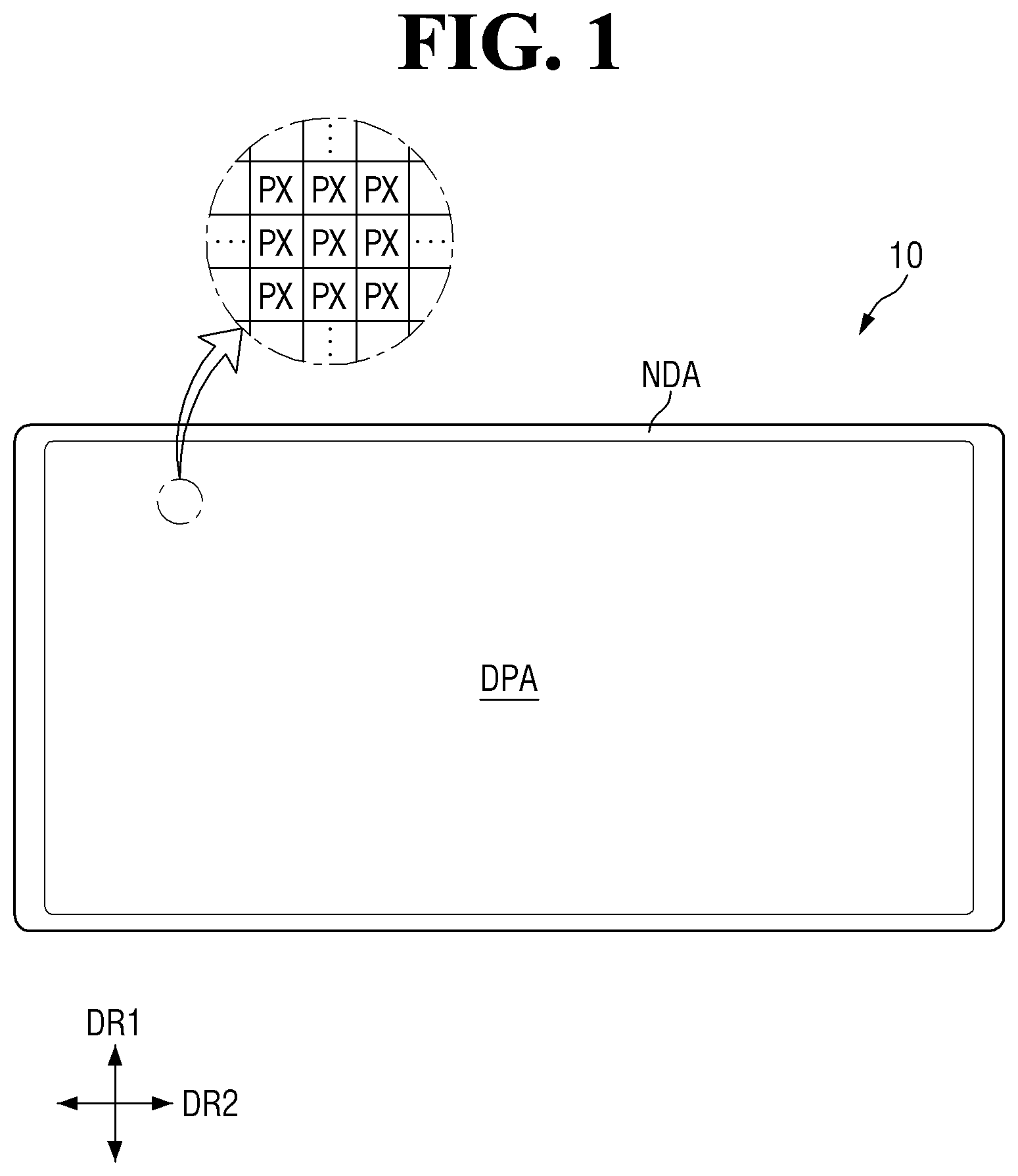 Patent US12324313 Figure 1 – Display device
