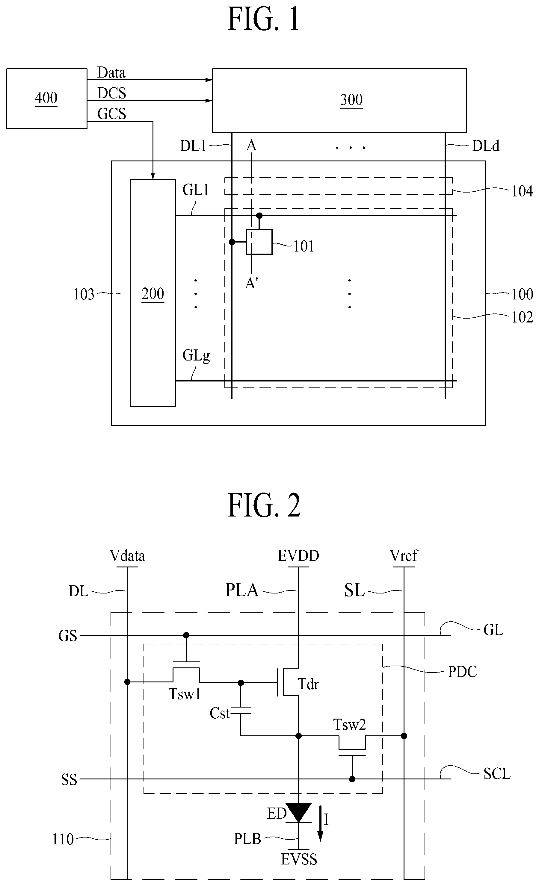 Patent US12324321 — Light emitting display panel and light emitting display apparatus using the same — Figure 1