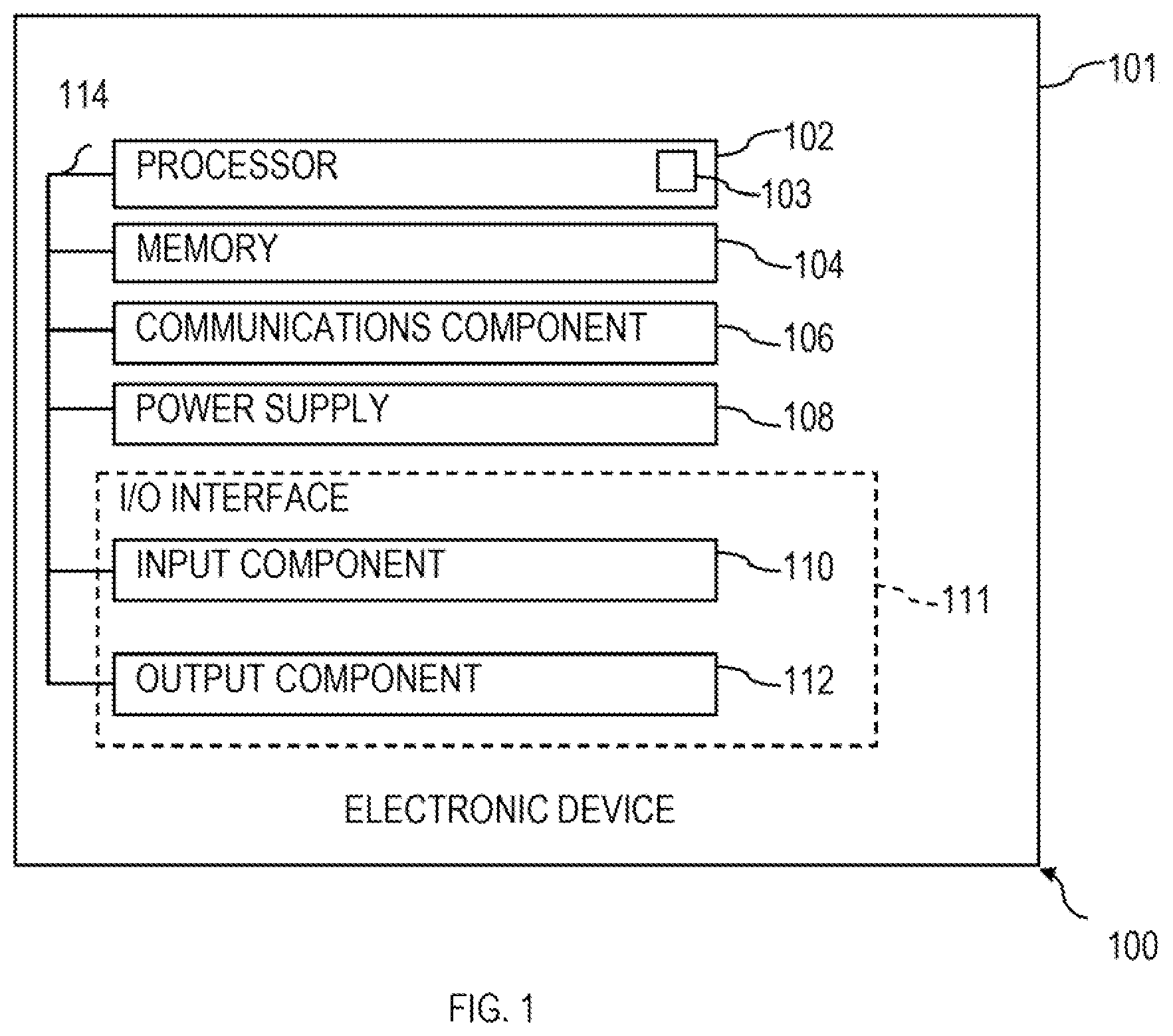 Patent US12324325 — Ambient light sensing display assemblies — Figure 1